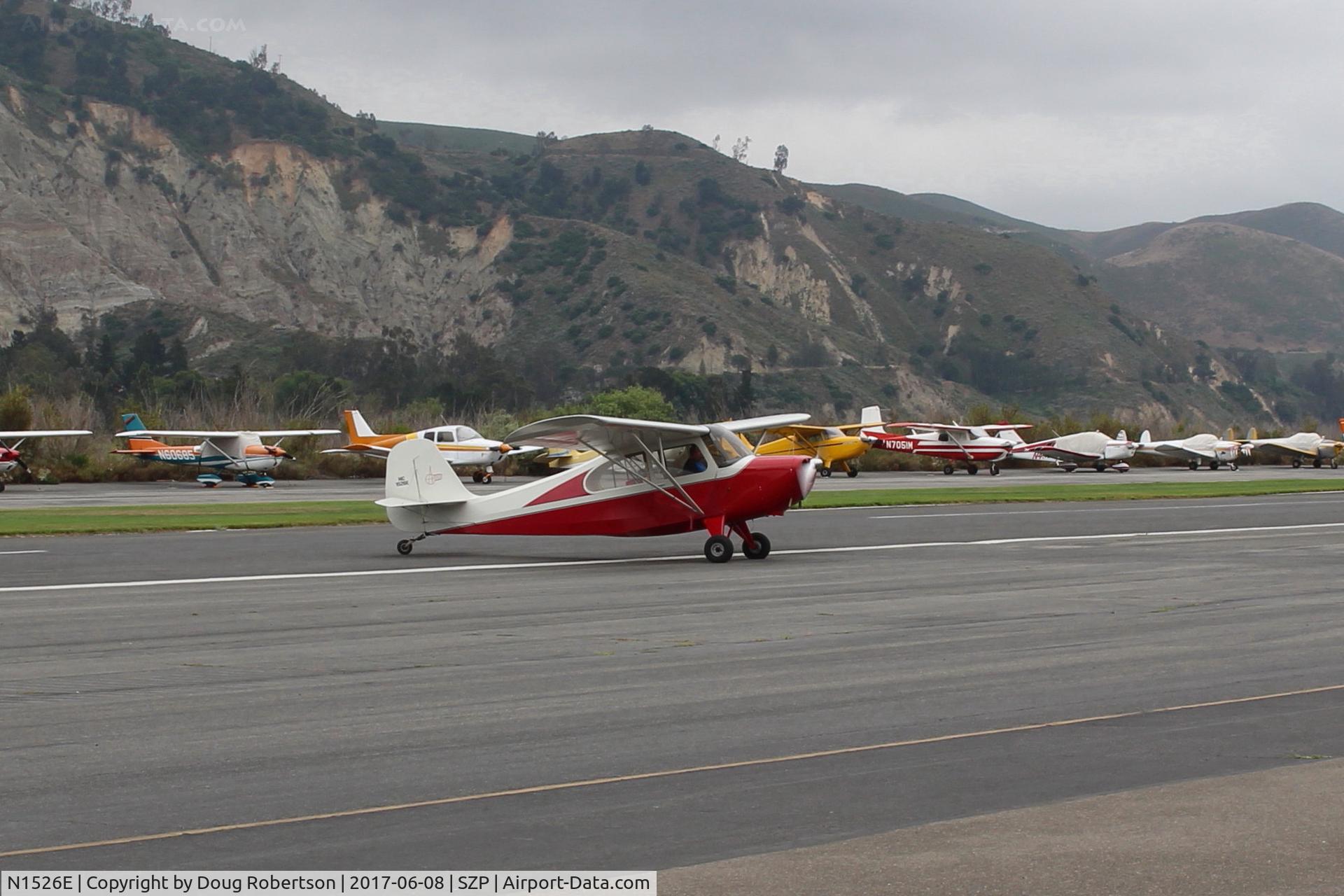 N1526E, 1946 Aeronca 7AC Champion C/N 7AC-5089, 1946 Aeronca 7AC CHAMPION, Continental A&C65 65 Hp, taxi off the active