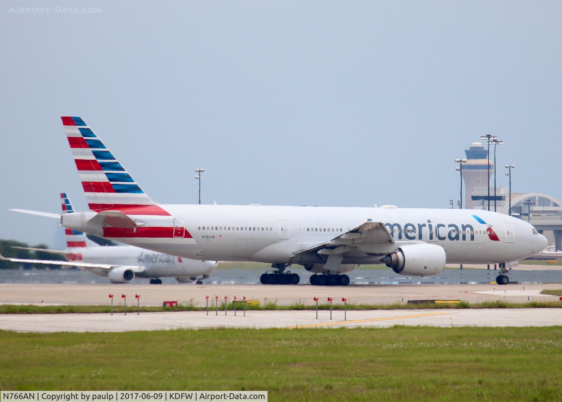 N766AN, 2003 Boeing 777-223/ER C/N 32880, At DFW.