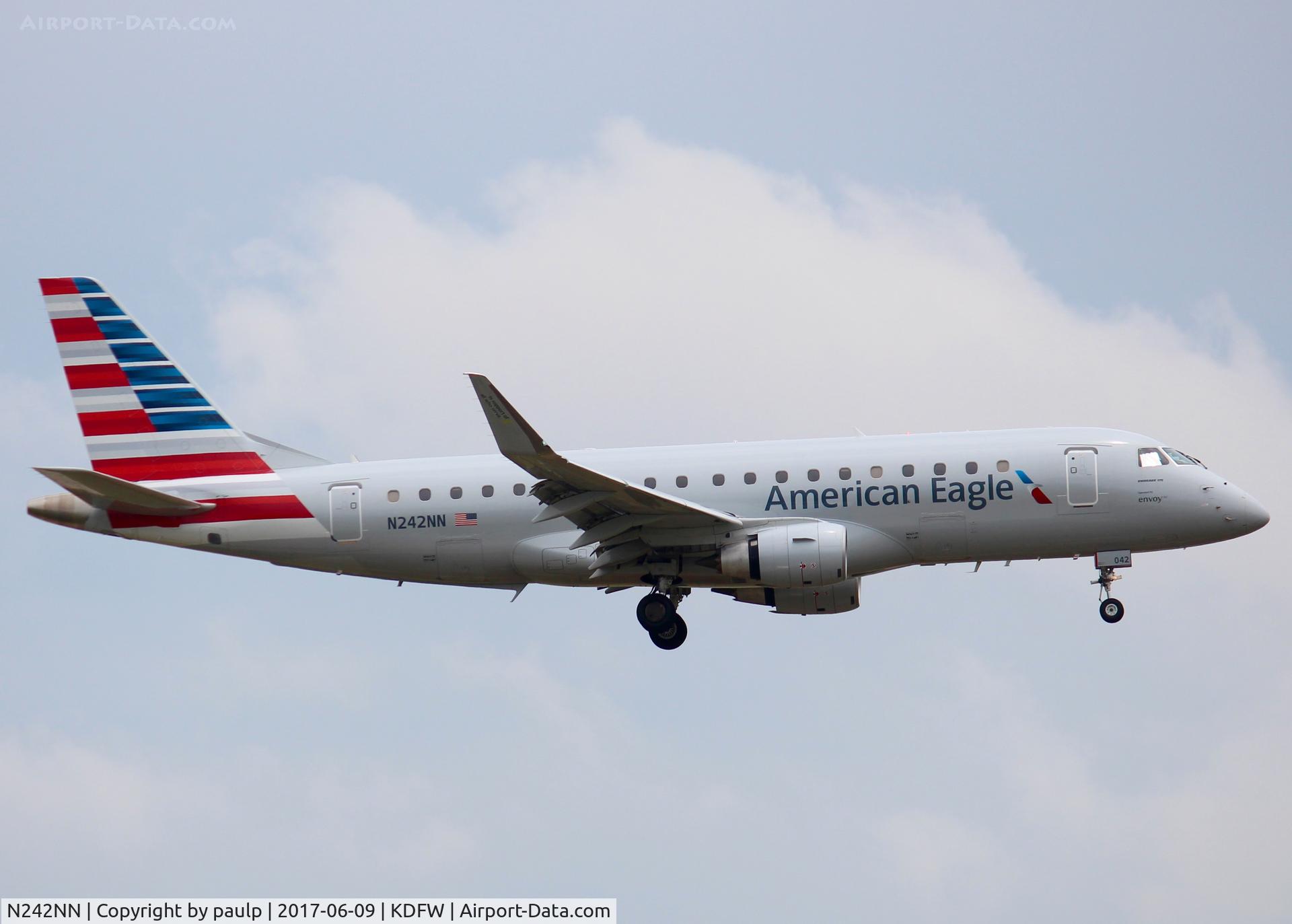 N242NN, 2016 Embraer 175LR (ERJ-170-200LR) C/N 17000601, At DFW.