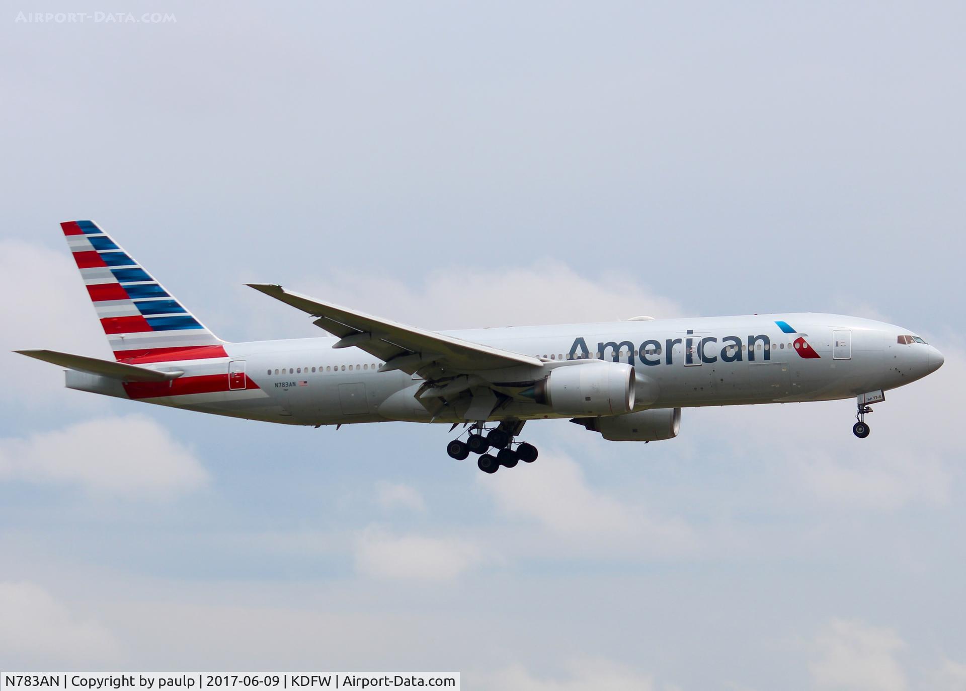 N783AN, 2000 Boeing 777-223 C/N 30004, At DFW.