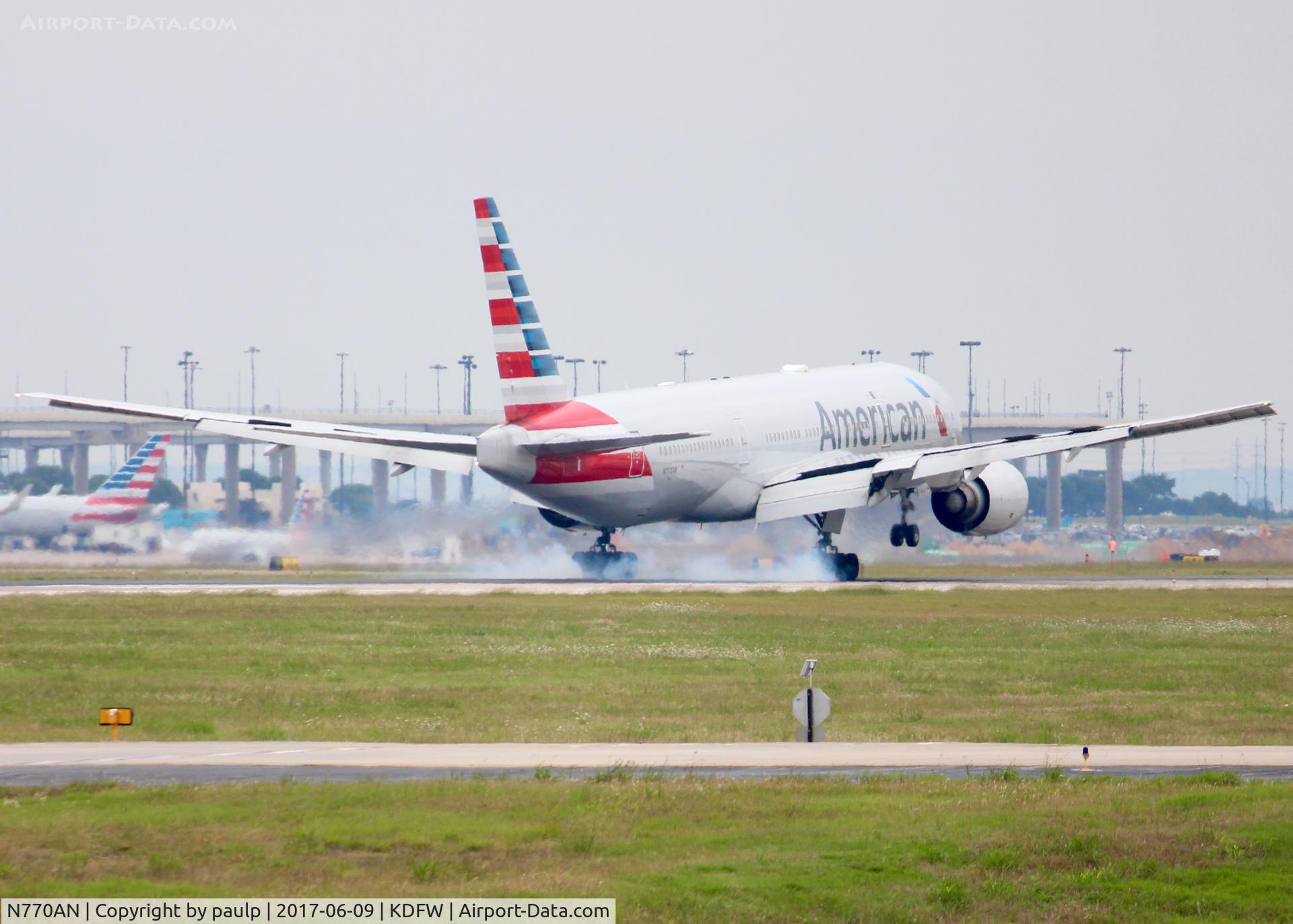 N770AN, 1999 Boeing 777-223 C/N 29578, At DFW.