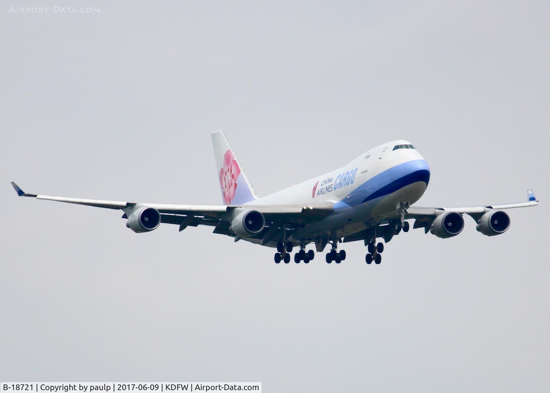 B-18721, 2005 Boeing 747-409F/SCD C/N 33738, At DFW.