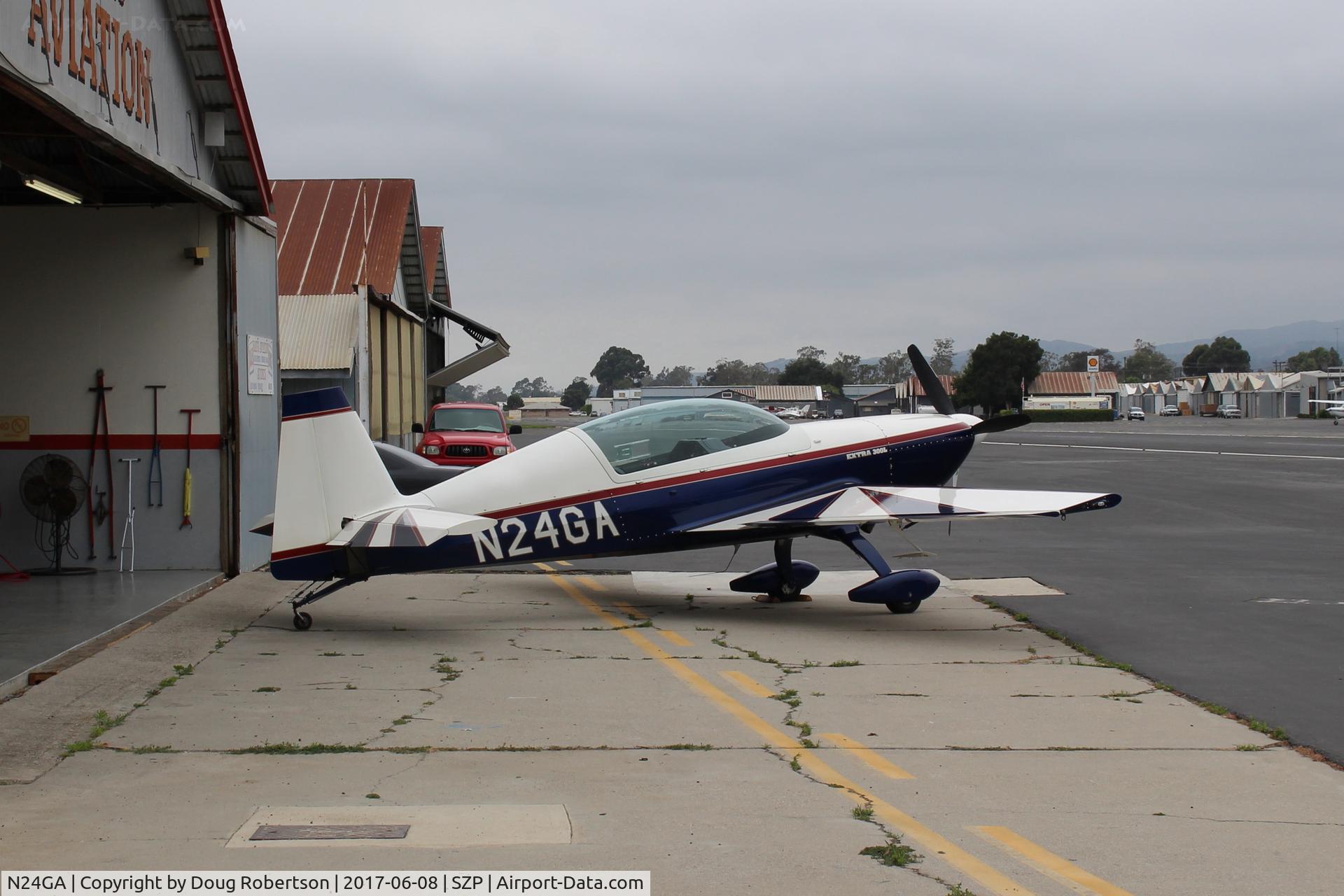 N24GA, 1998 Extra EA-300/L C/N 080, 1998 Extra Flugzeugbau Gmbh EXTRA EA-300/L, Lycoming AEIO-540 300 Hp, low wing version. On Ray's Aviation ramp