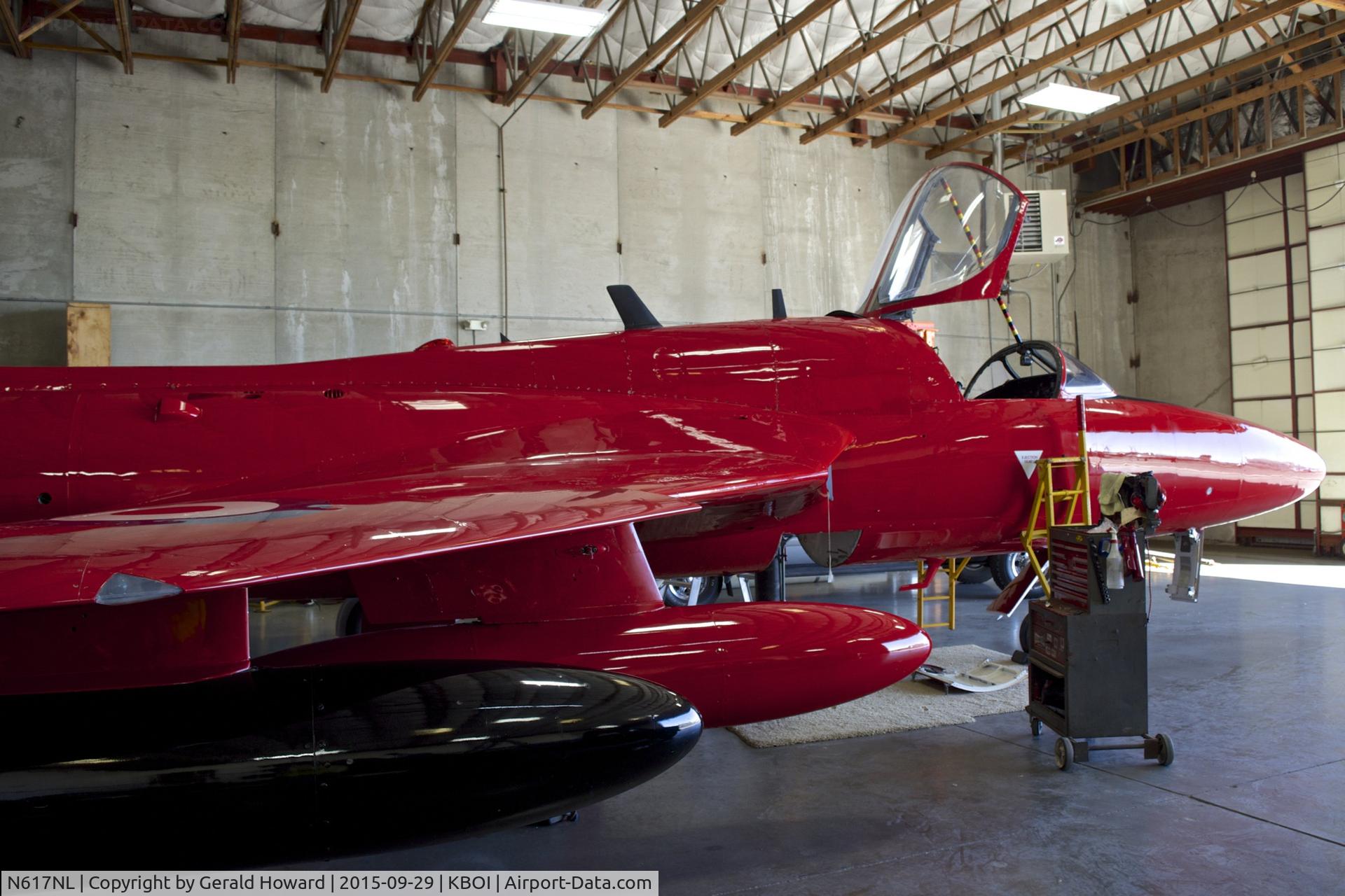 N617NL, 1959 Hawker Hunter T.7 C/N 41H-695449, In for maintenance.