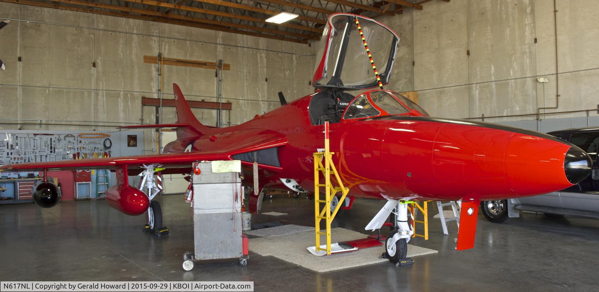 N617NL, 1959 Hawker Hunter T.7 C/N 41H-695449, In for maintenance.