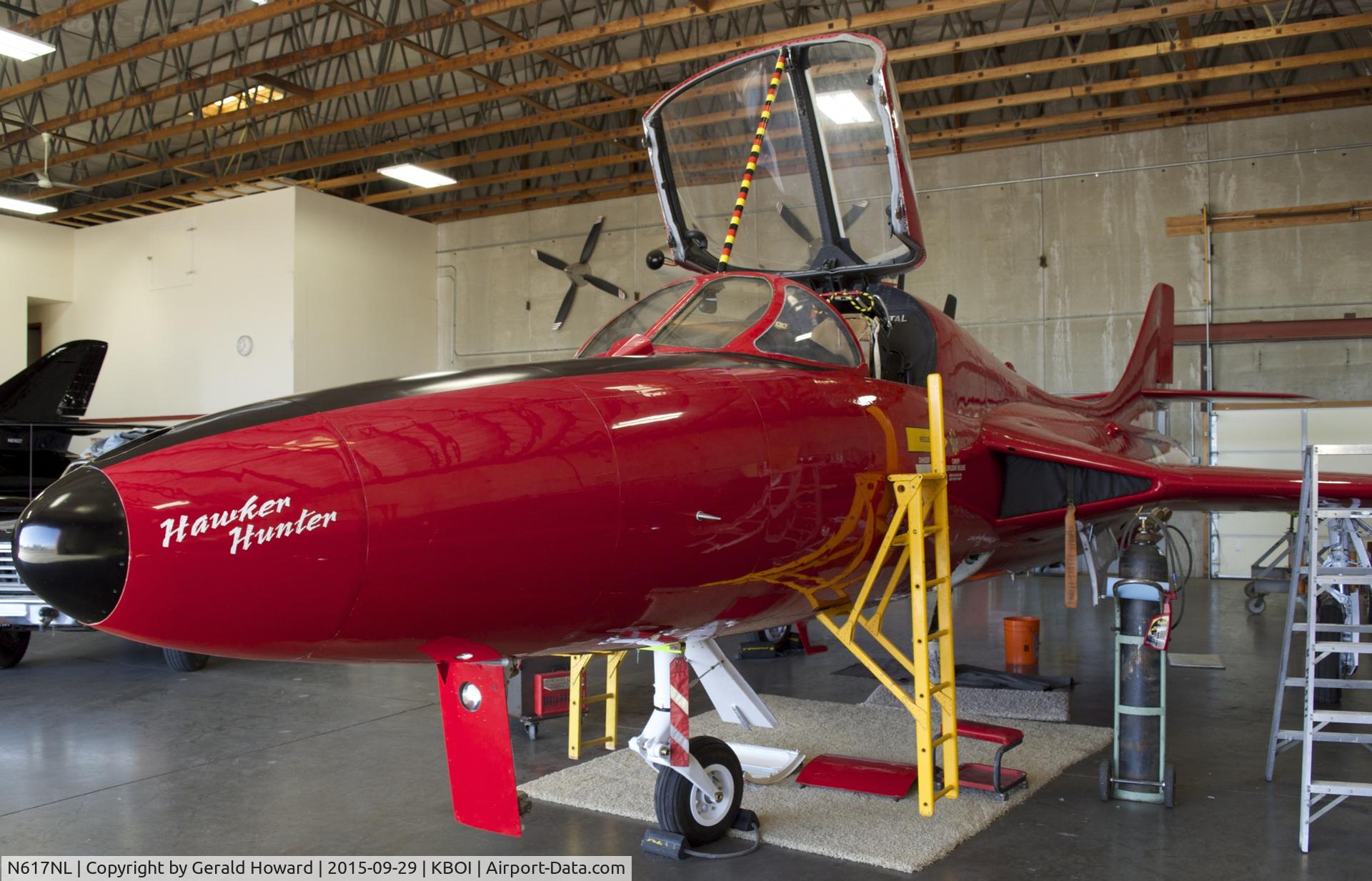 N617NL, 1959 Hawker Hunter T.7 C/N 41H-695449, In for maintenance.