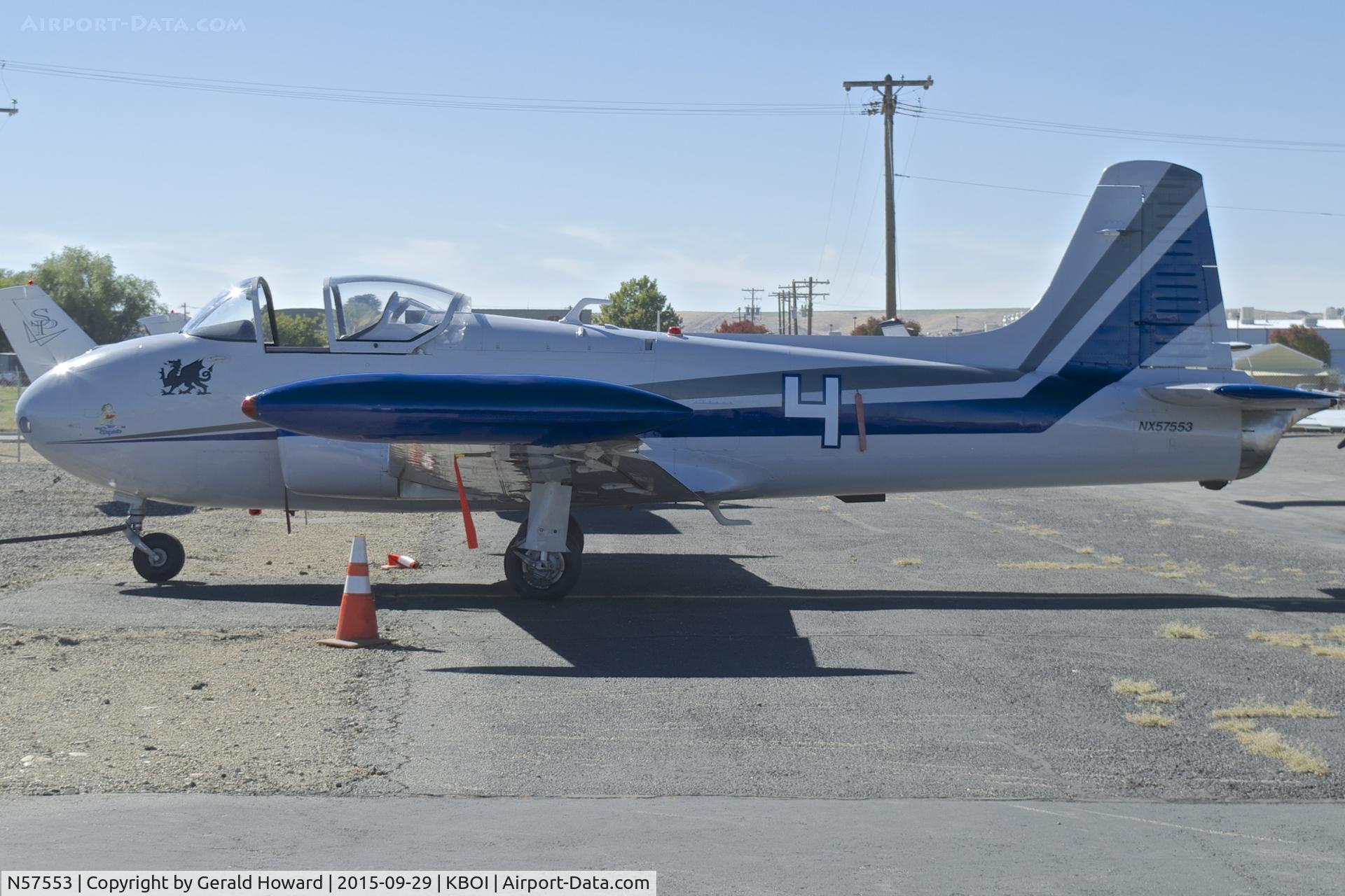 N57553, 1961 Hunting P-84 Jet Provost T.3A C/N PAC/W/11808, Parked on the south GA ramp.