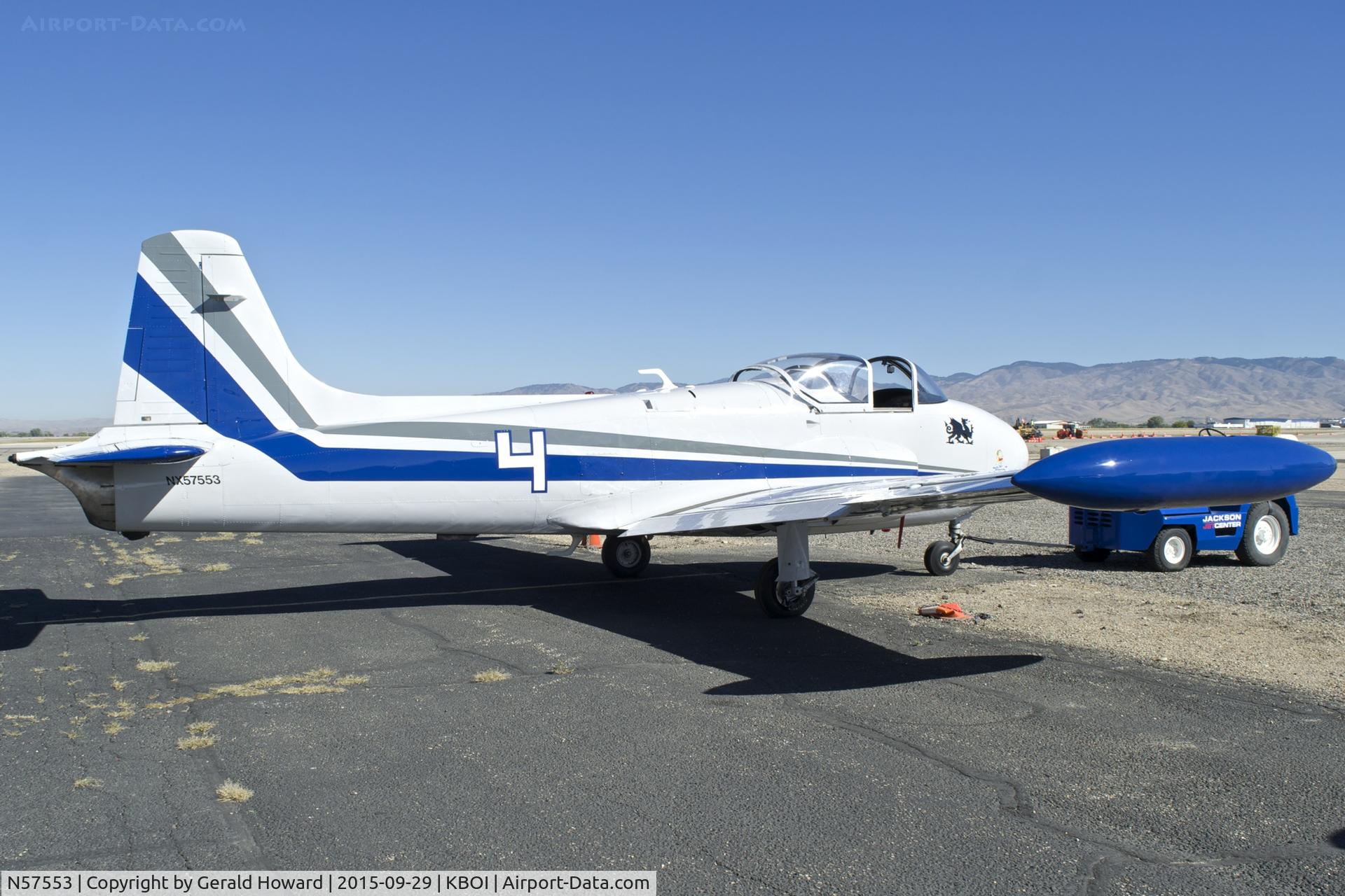 N57553, 1961 Hunting P-84 Jet Provost T.3A C/N PAC/W/11808, Parked on the south GA ramp.