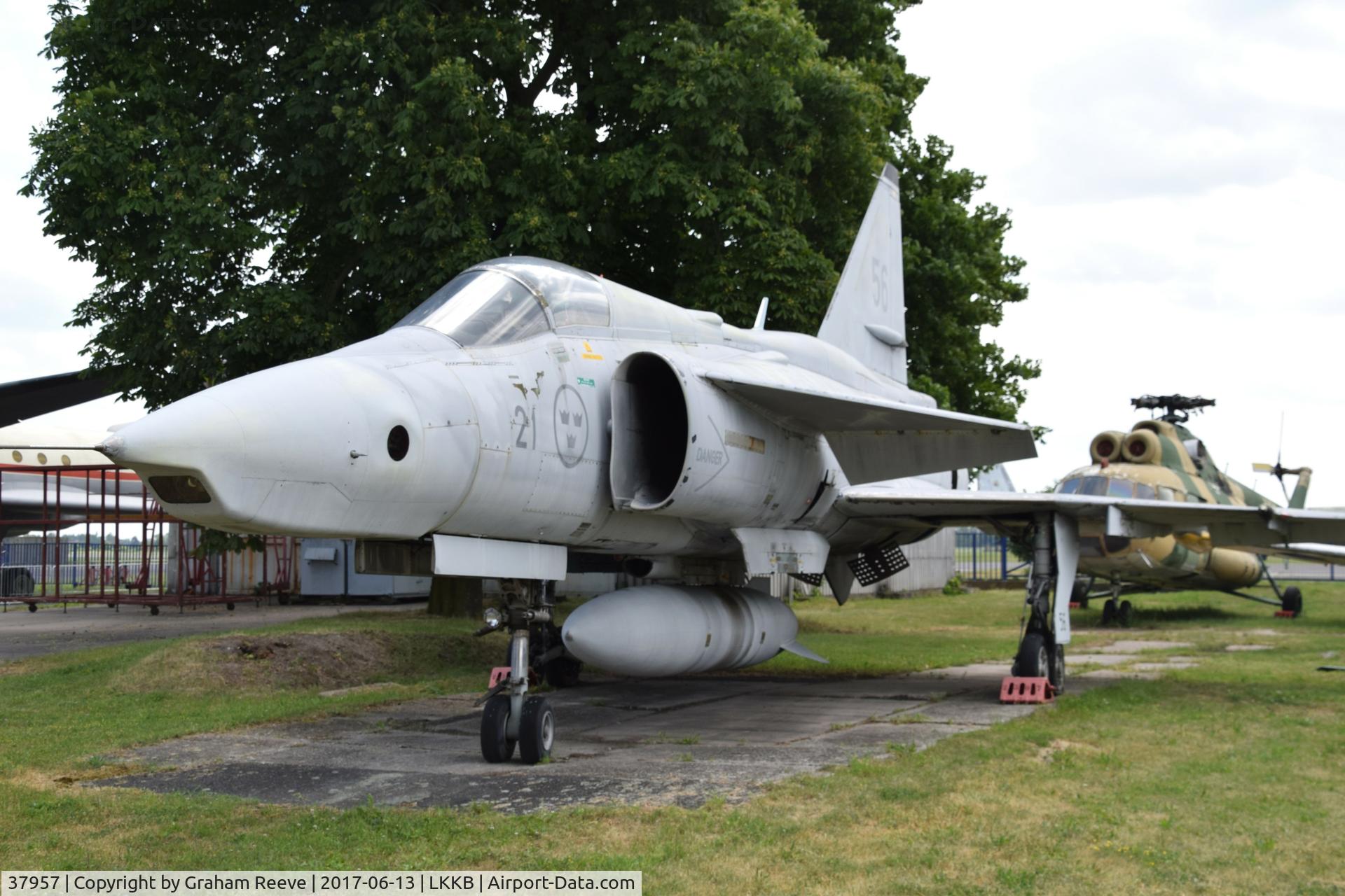 37957, Saab AJSF 37 Viggen C/N 37957, On display at 