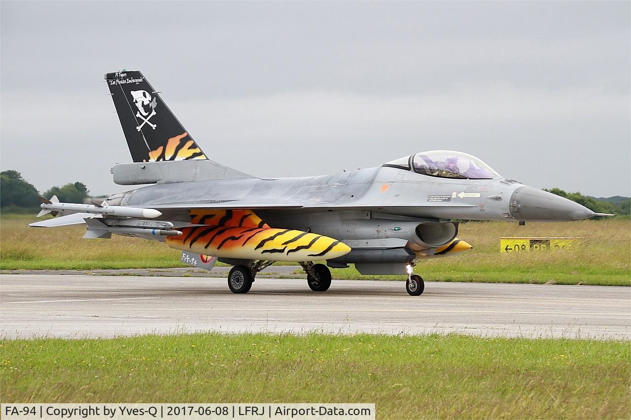 FA-94, SABCA F-16AM Fighting Falcon C/N 6H-94, SABCA F-16AM Fighting Falcon, Taxiing to flight line, Landivisiau Naval Air Base (LFRJ) Tiger Meet 2017