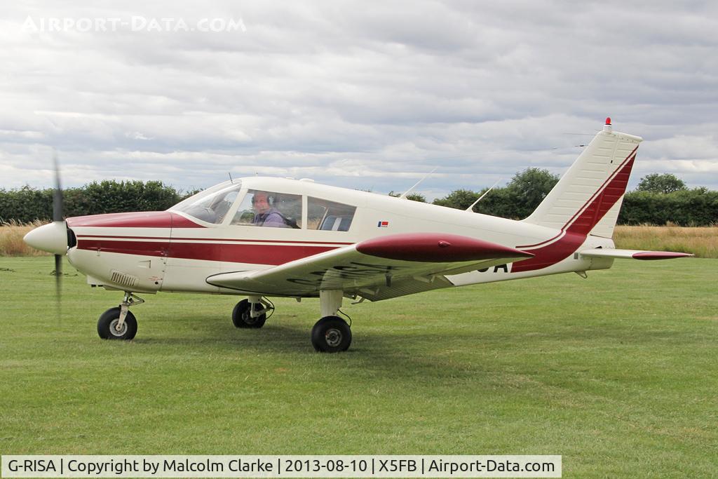 G-RISA, 1966 Piper PA-28-180 Cherokee C/N 28-3128, Piper PA-28-180 Cherokee at Fishburn Airfield UK. August 10th 2013.