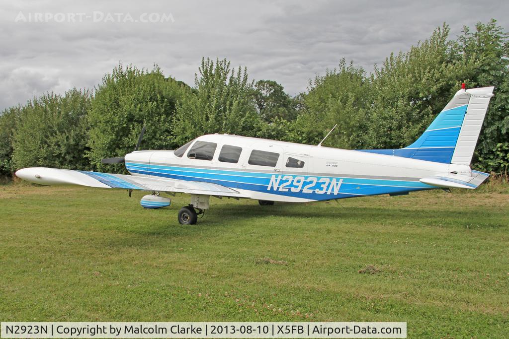 N2923N, 1979 Piper PA-32-300 Cherokee Six Cherokee Six C/N 32-7940207, Piper PA-32-300 Cherokee Six at Fishburn Airfield UK. August 10th 2013.
