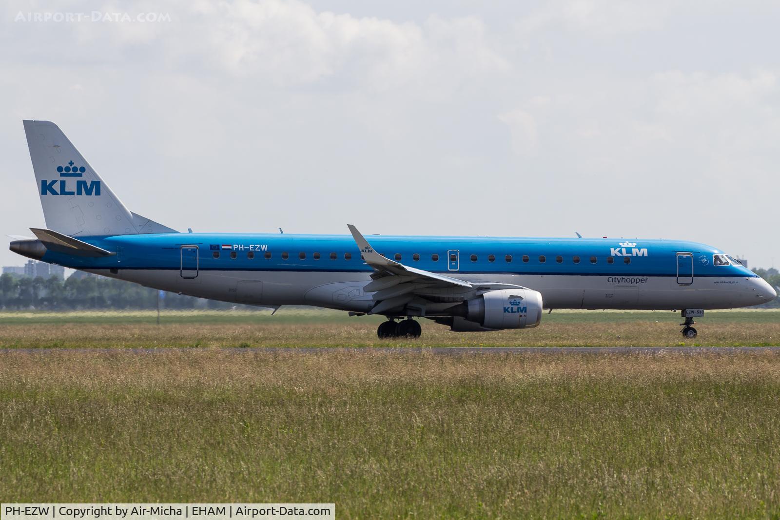 PH-EZW, 2012 Embraer 190LR (ERJ-190-100LR) C/N 19000533, KLM Cityhopper