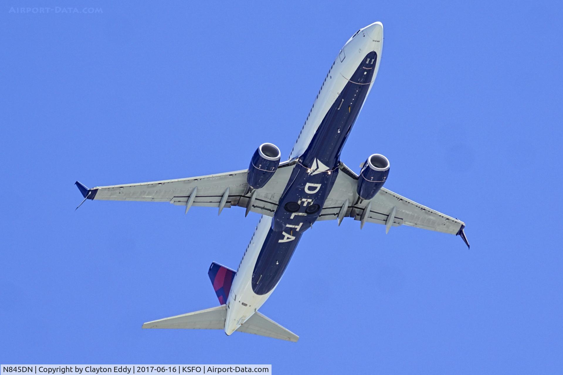 N845DN, 2015 Boeing 737-932/ER C/N 31956, SFO 2017.