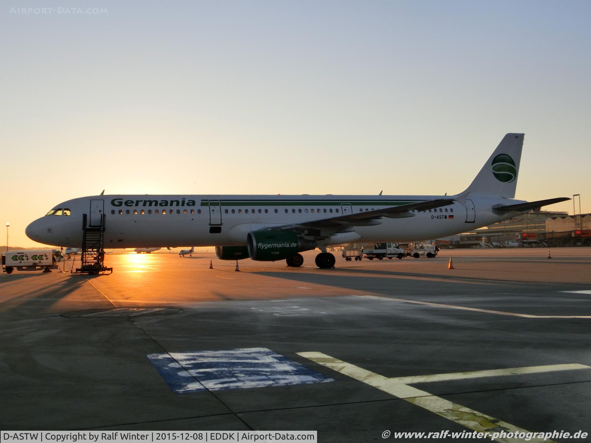 D-ASTW, 1999 Airbus A321-211 C/N 970, Airbus A321-211 - ST GMI Germania - 970 - D-ASTW - 08.12.2015 - CGN