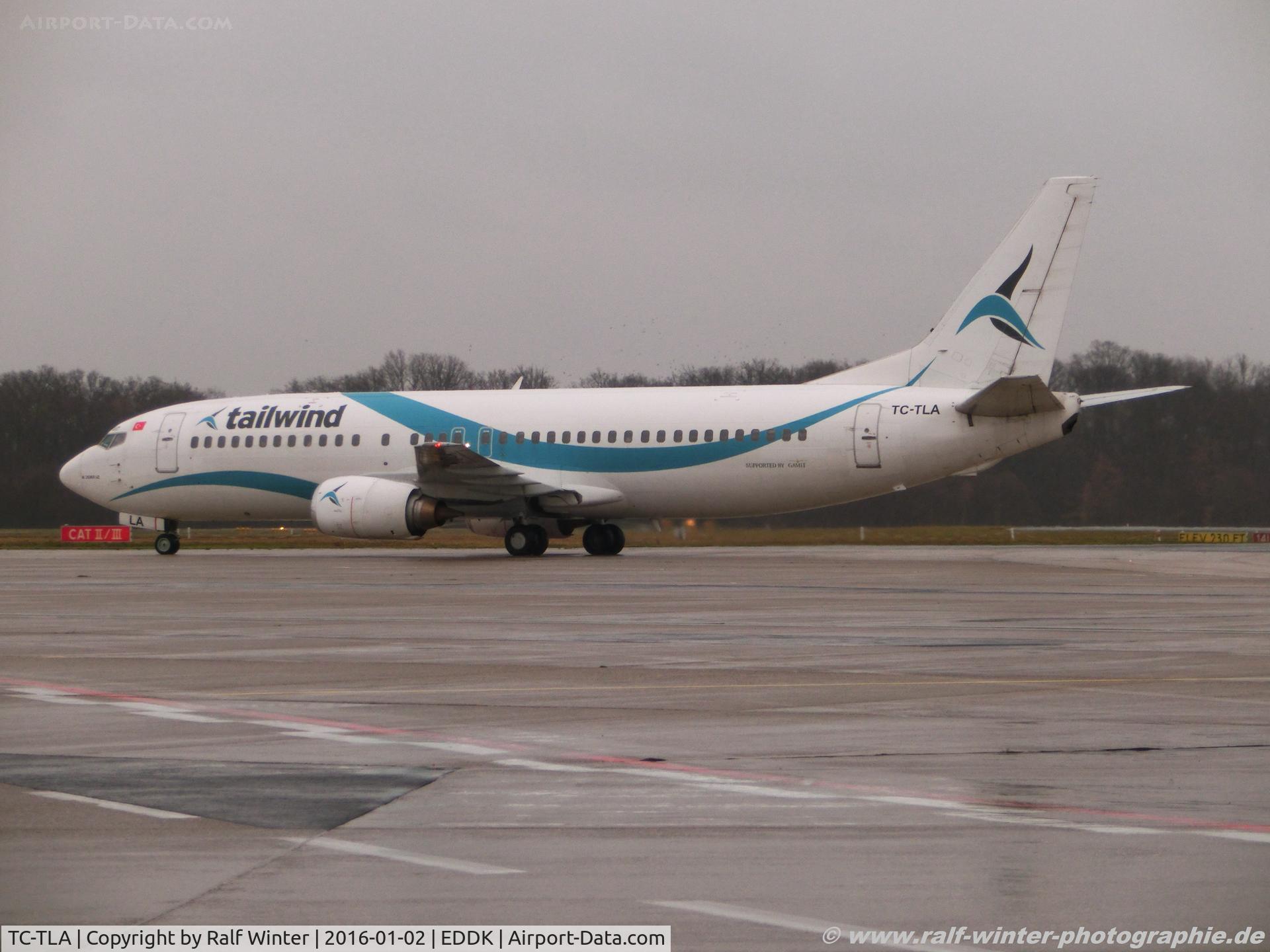TC-TLA, 1993 Boeing 737-4Q8 C/N 25107, Boeing 737-4Q8 - TI TWI Taliwind Airlines 'M. Demir Uz'- 25107 - TC-TLA - 02.01.2016 - CGN