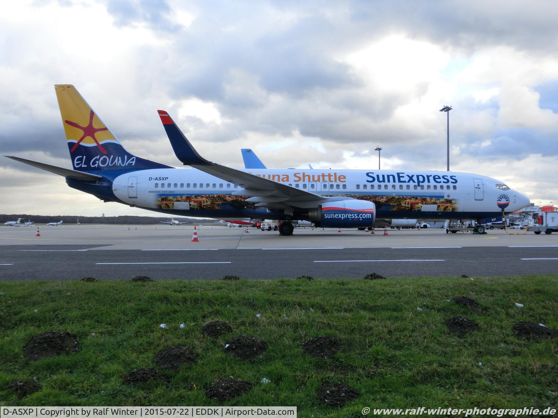 D-ASXP, 2008 Boeing 737-8HX C/N 29684, Boeing 737-8HX - XG SXD SunExpress 'El Guona Shuttle' - 29684 - D-ASXP - 22.07.2015 - CGN