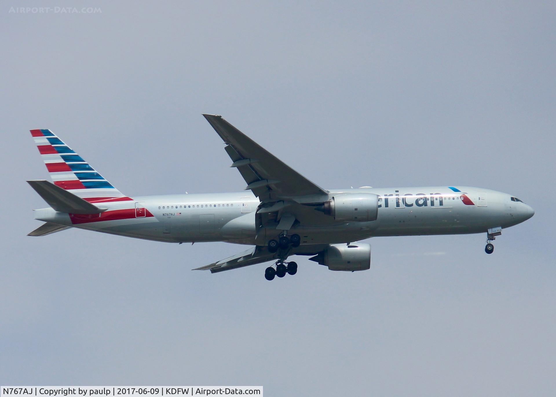 N767AJ, 2006 Boeing 777-223 C/N 33539, At DFW.