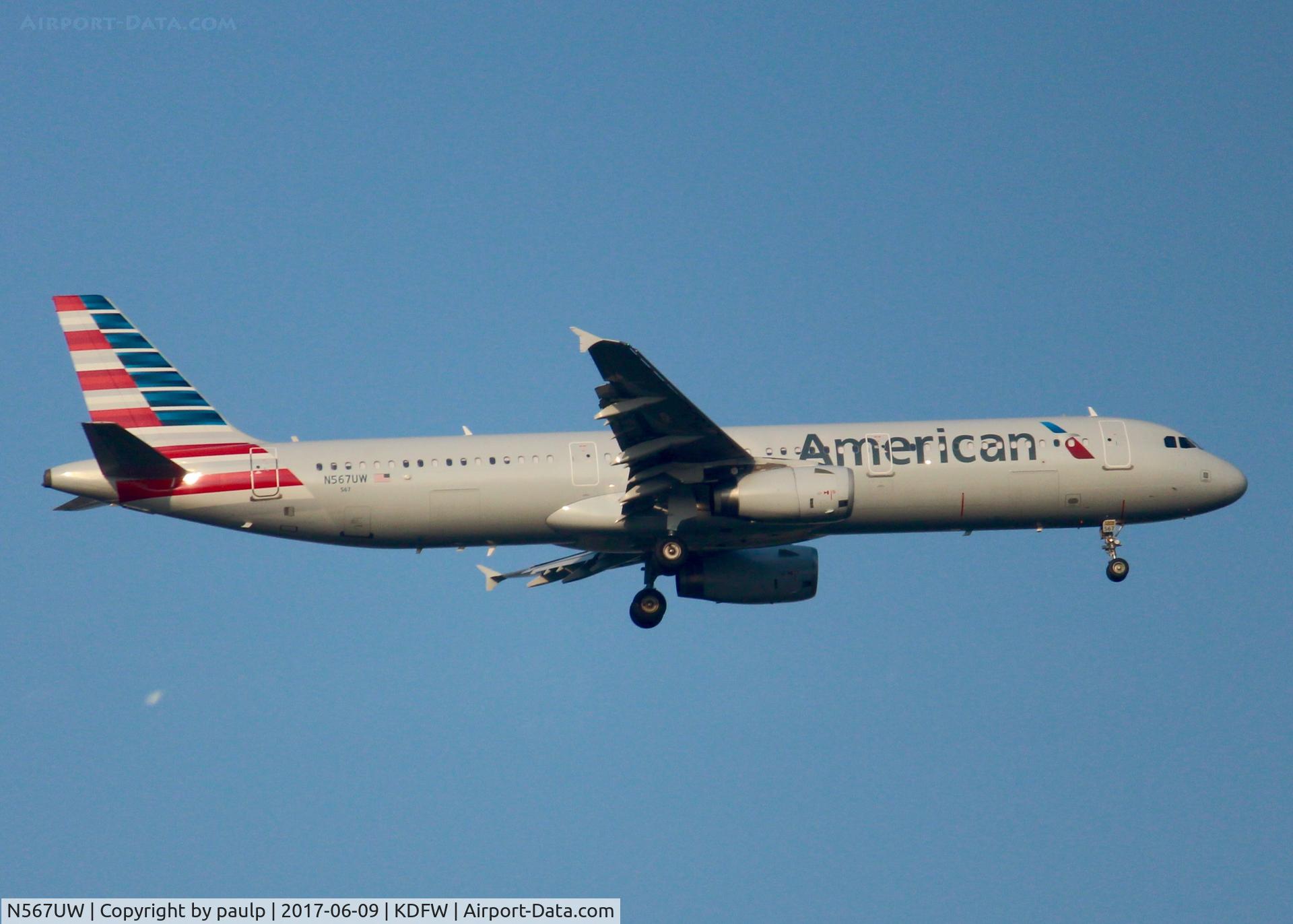 N567UW, 2013 Airbus A321-231 C/N 5728, At DFW.