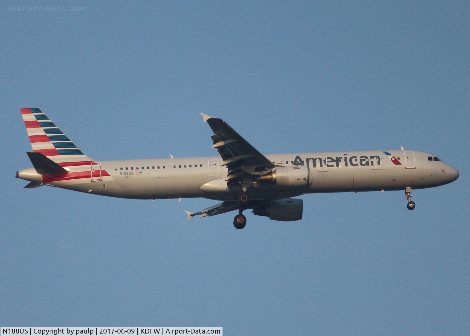 N188US, 2002 Airbus A321-211 C/N 1724, At DFW.