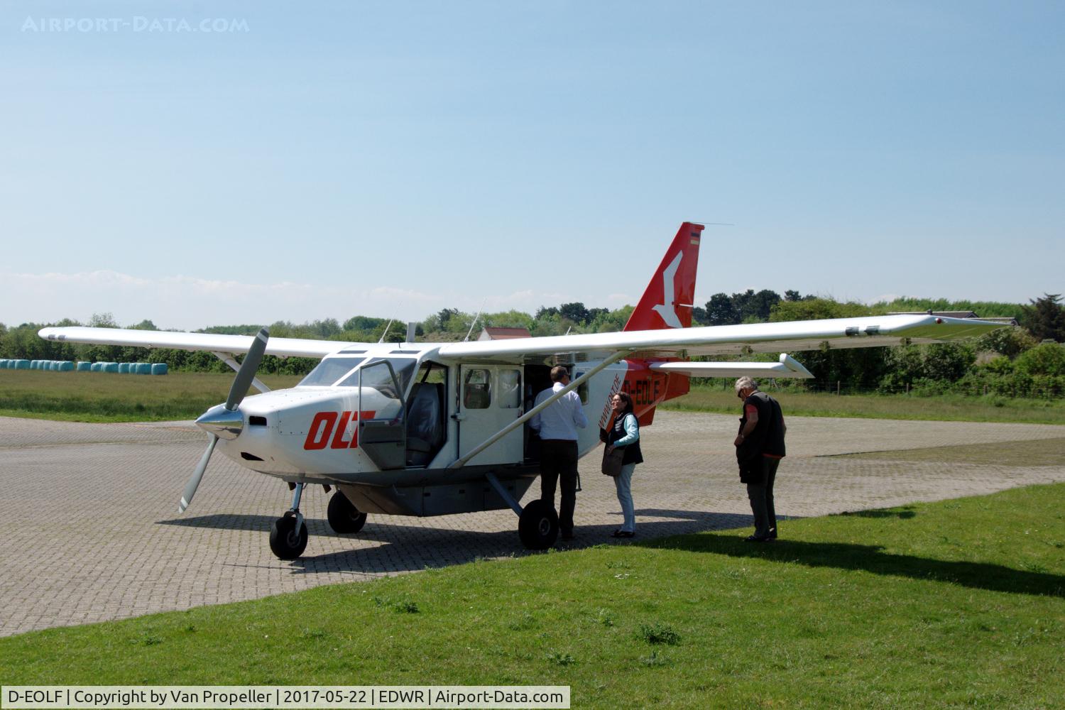 D-EOLF, 2005 Gippsland GA-8 Airvan C/N GA8-05-080, Gippsland GA8 Airvan on the platform of Borkum airfield, on the German island of Borkum,