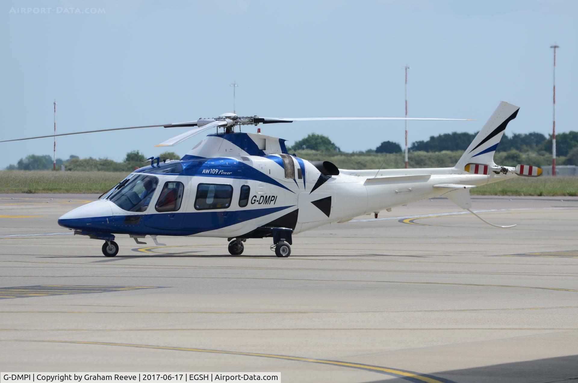 G-DMPI, 1997 Agusta A-109E Power C/N 11011, Parked at Norwich.