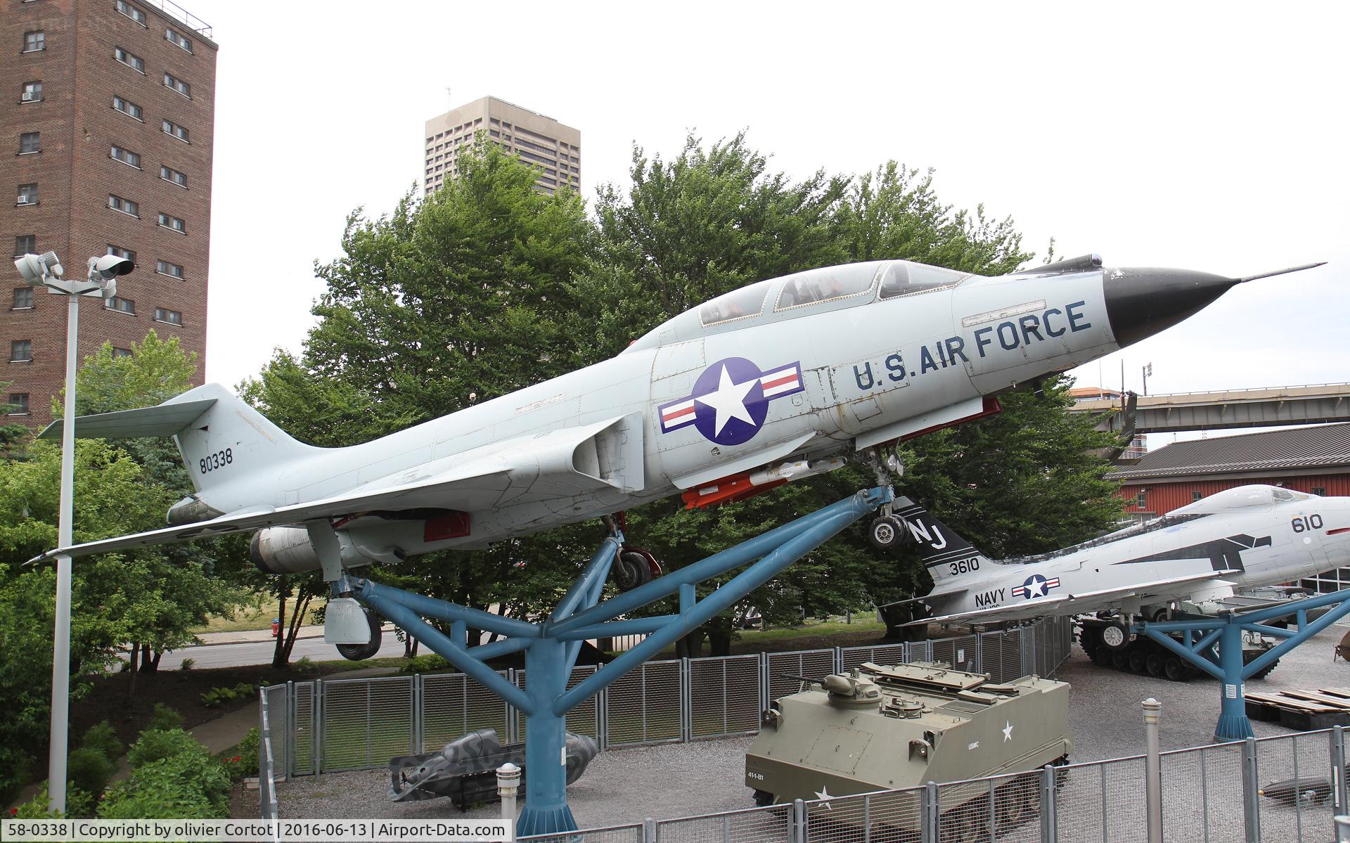 58-0338, 1958 McDonnell F-101F Voodoo C/N 710, note the falcon missile