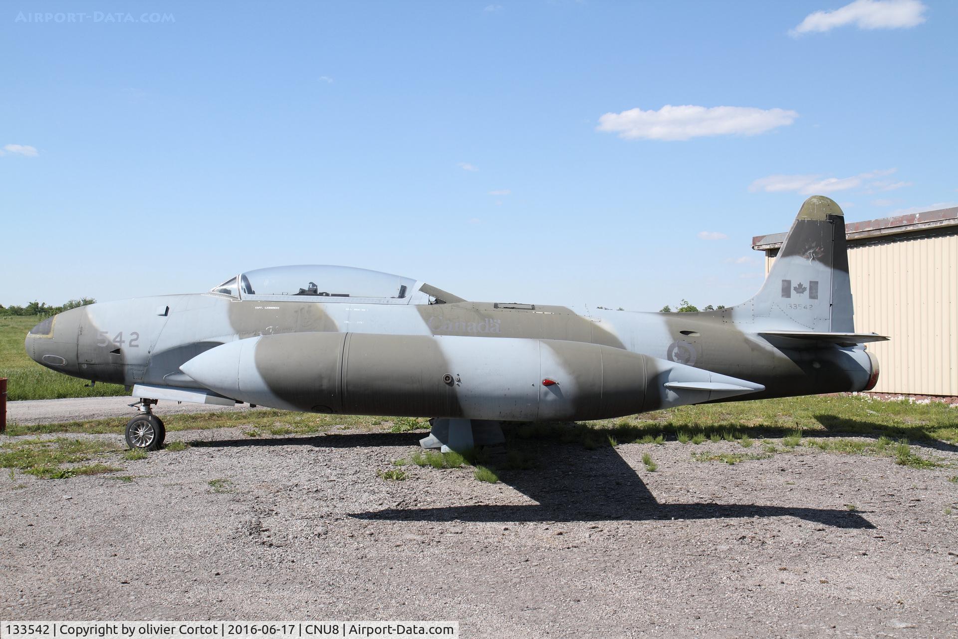 133542, Canadair CT-133 Silver Star C/N T33-542, Now in Markham airfield