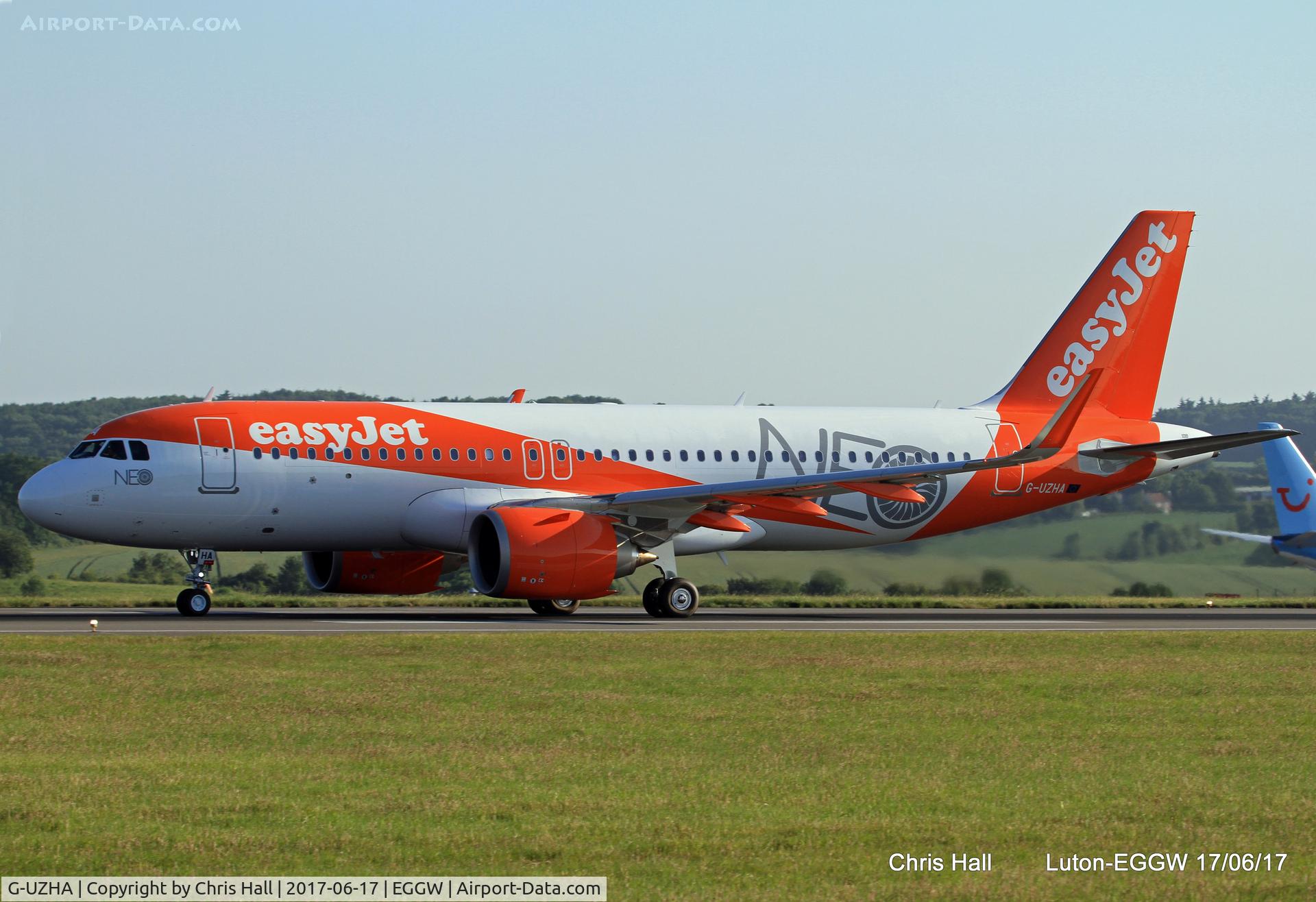G-UZHA, 2017 Airbus A320-251NEO C/N 7649, easyJets 1st A320NEO on its 1st commercial flight
