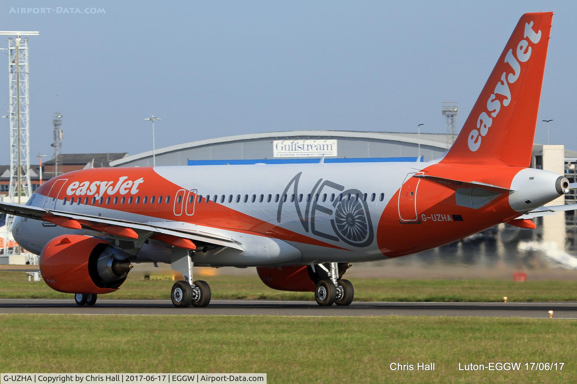 G-UZHA, 2017 Airbus A320-251NEO C/N 7649, easyJets 1st A320NEO on its 1st commercial flight