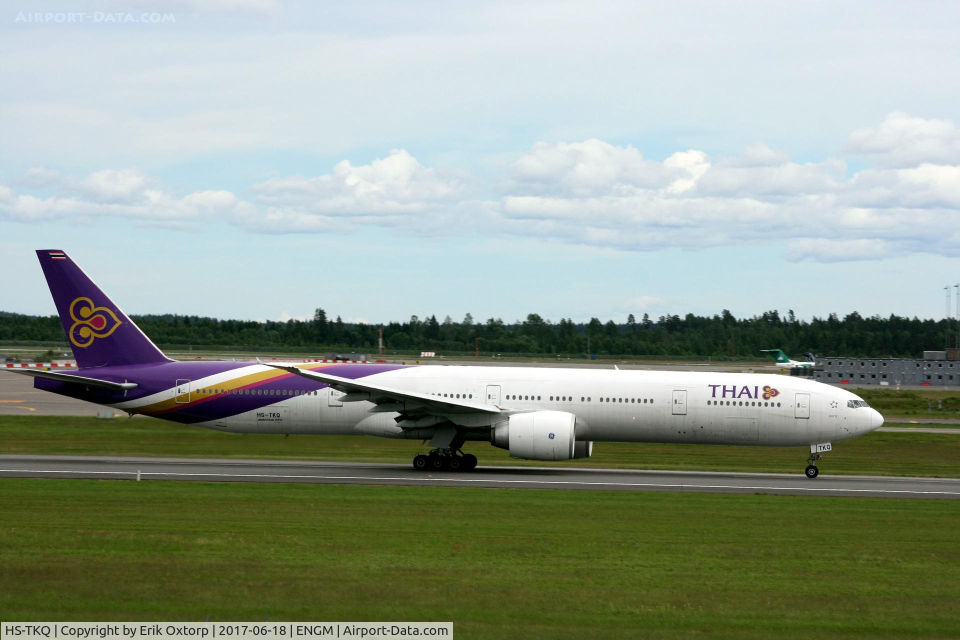 HS-TKQ, 2013 Boeing 777-3AL/ER C/N 41526, HS-TKQ in OSL