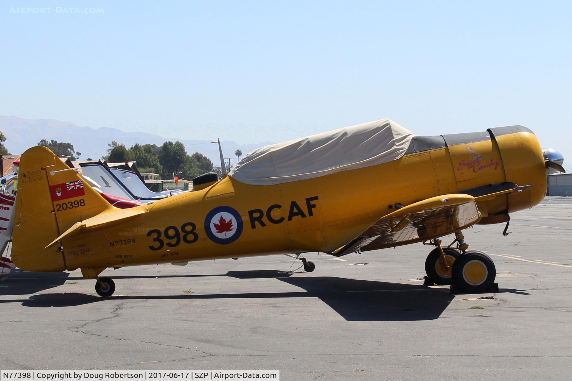 N77398, 1952 Canadian Car & Foundry Harvard MK IV C/N CCF4-189, 1952 Canadian Car & Foundry HARVARD MARK IV, P&W R-1340 600 Hp radial, Experimental class here
