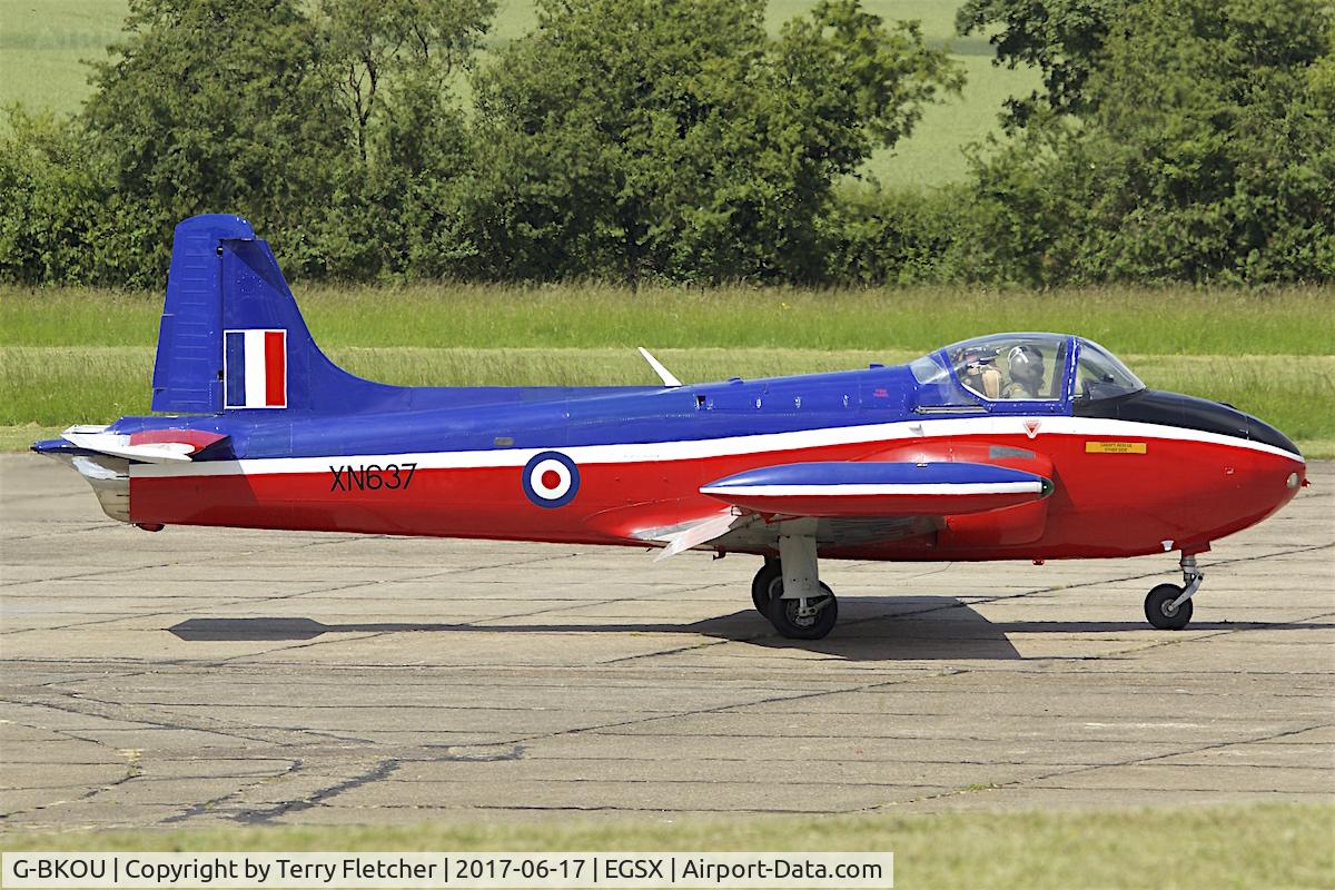 G-BKOU, 1961 Hunting P-84 Jet Provost T.3 C/N PAC/W/13901, At North Weald