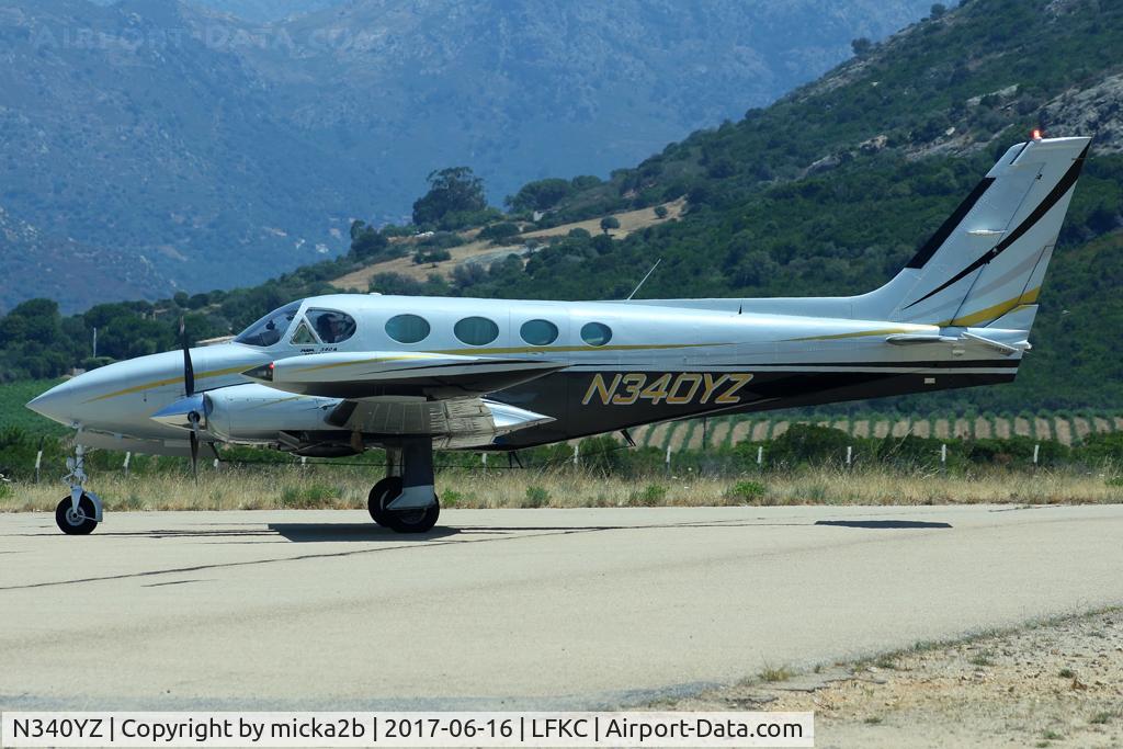 N340YZ, 1971 Cessna 340 C/N 340-0019, Parked