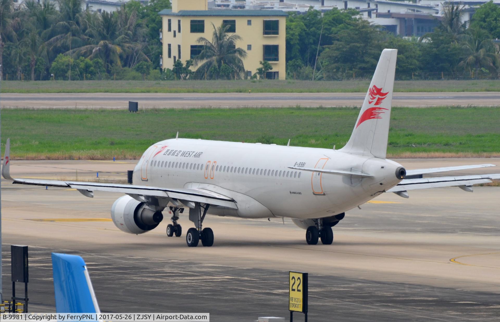 B-9981, 2013 Airbus A320-214 C/N 5740, Colorless China West A320