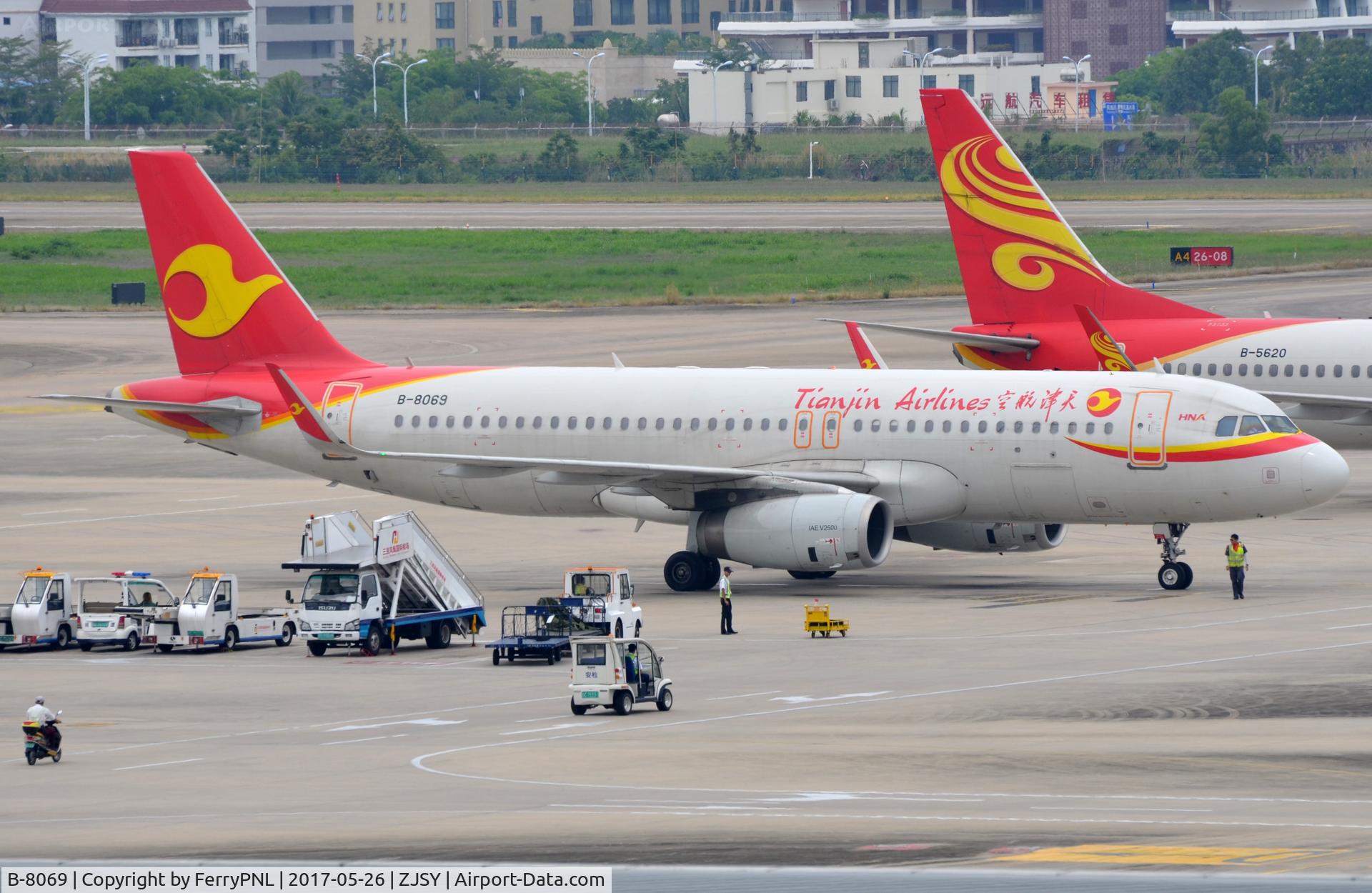 B-8069, 2015 Airbus A320-232 C/N 6898, Tianjin A320 arrived at its stand.