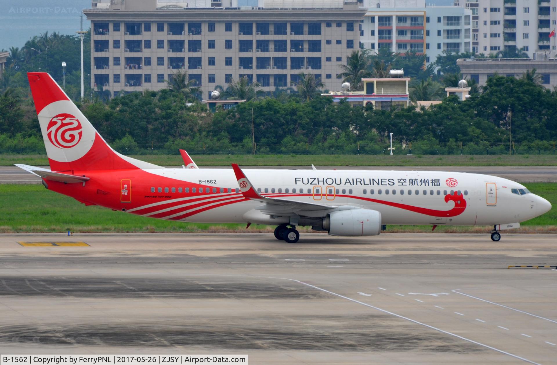B-1562, 2013 Boeing 737-86J C/N 37779, Former Air Berlin B738 now operating on behalf of Fuzhou Airlines.