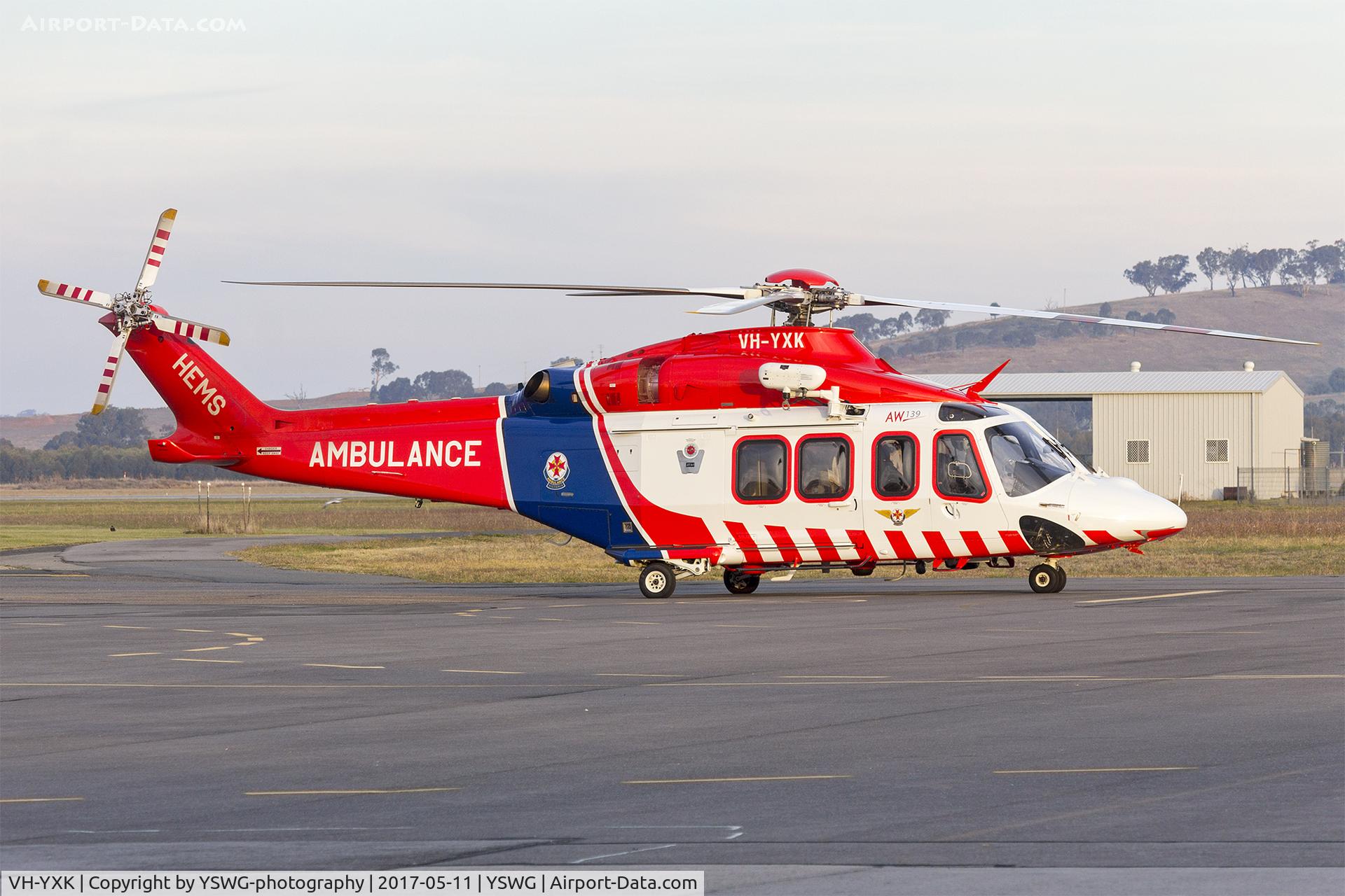VH-YXK, 2016 AgustaWestland AW-139 C/N 31624, Babcock Mission Critical Services Australasia (VH-YXK) AgustaWestland AW139 at Wagga Wagga Airport