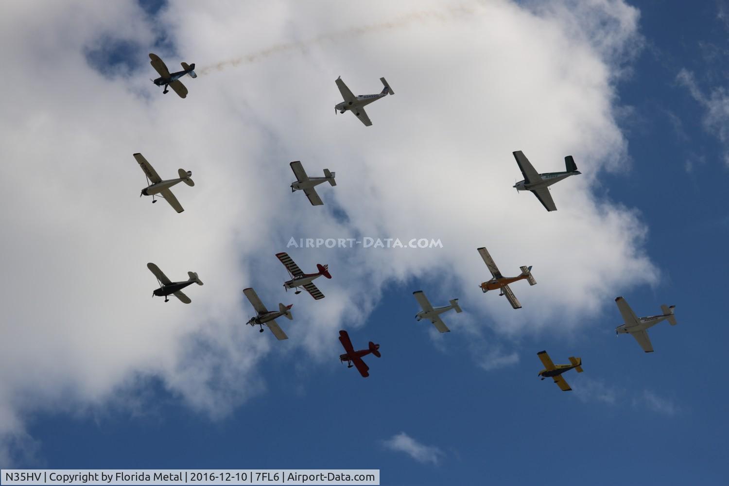 N35HV, 1957 Beech H35 Bonanza C/N D-5236, Formation flight of various types