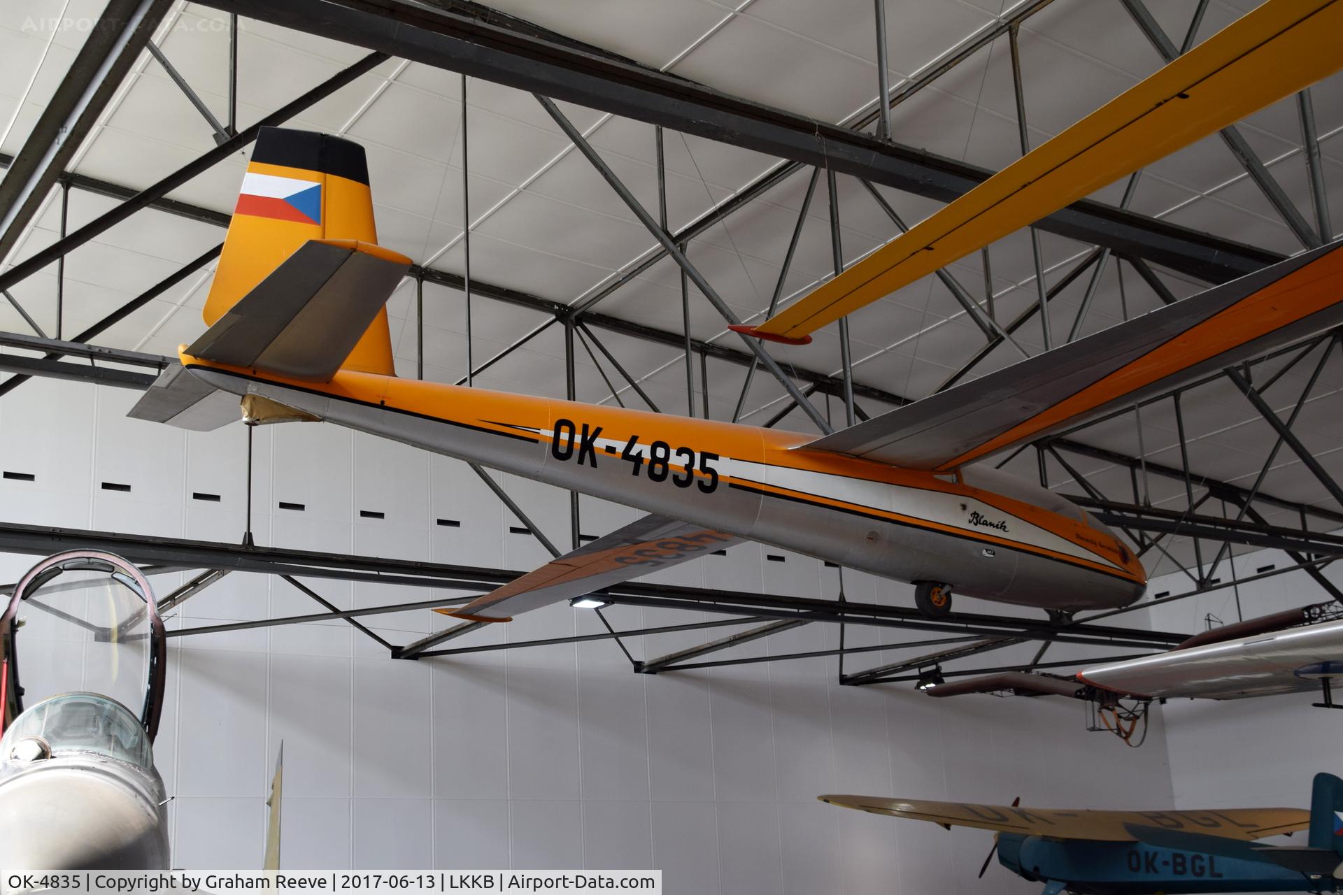 OK-4835, Let L-13 Blanik C/N 173110, On display at 
