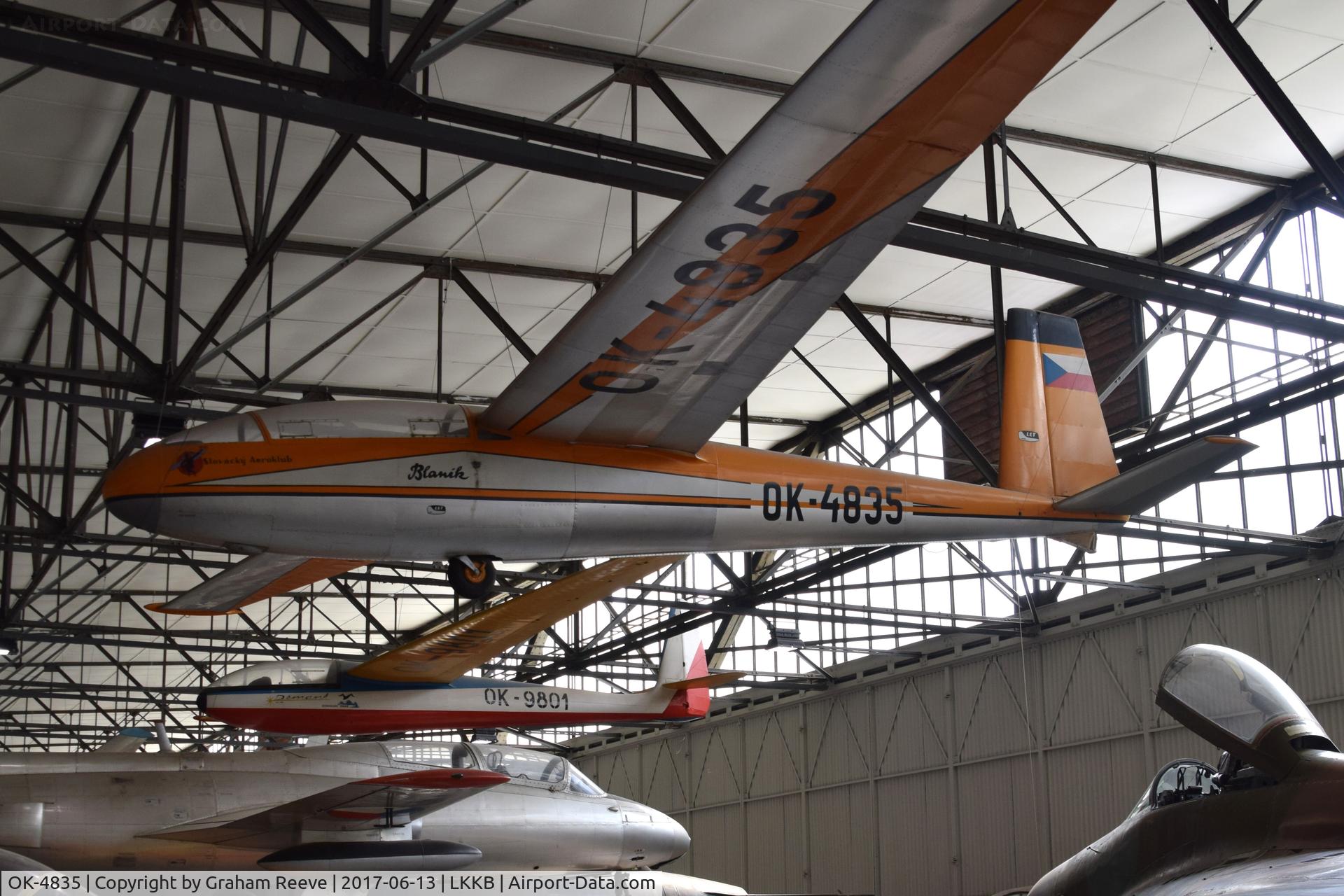 OK-4835, Let L-13 Blanik C/N 173110, On display at 