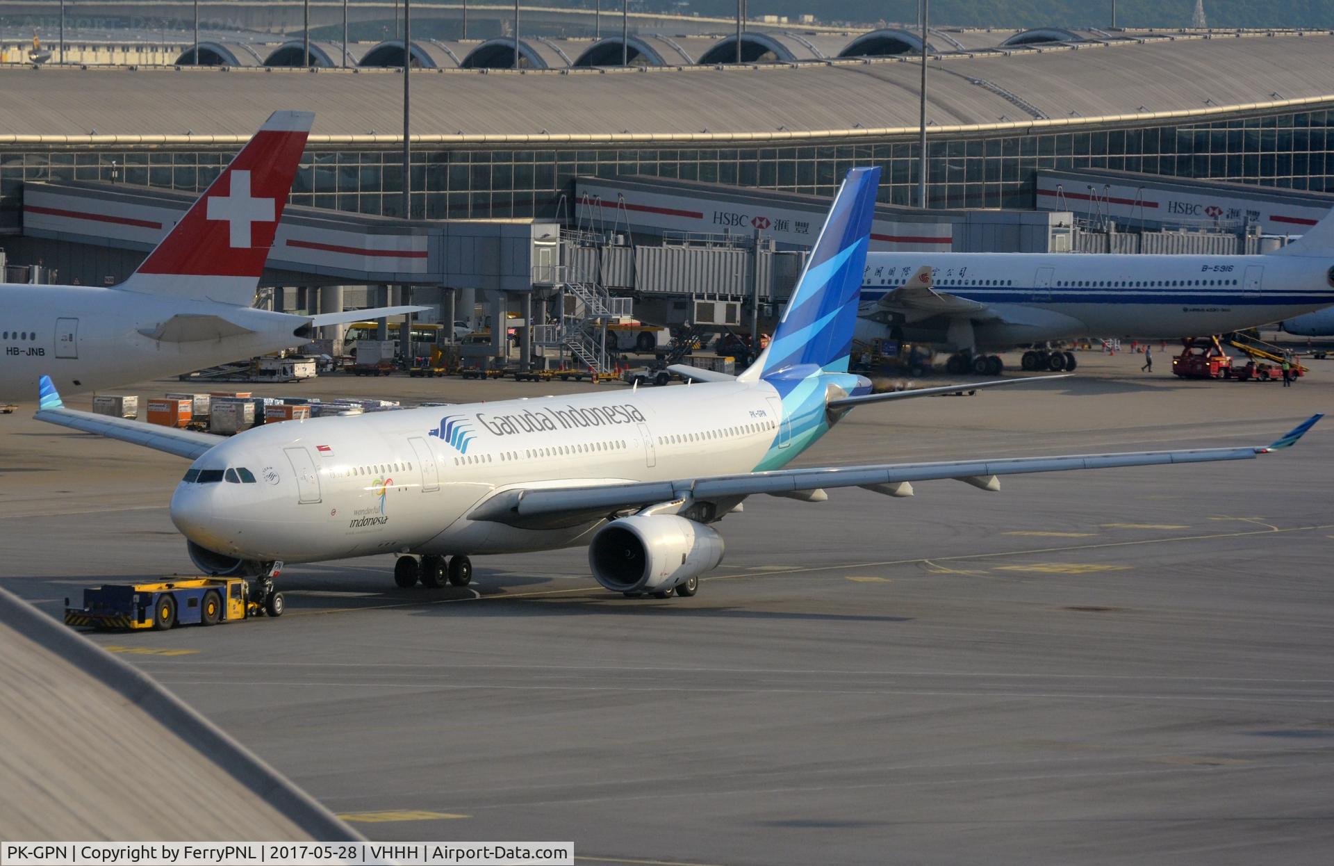 PK-GPN, 2011 Airbus A330-243 C/N 1261, Garuda A332 pushed back.