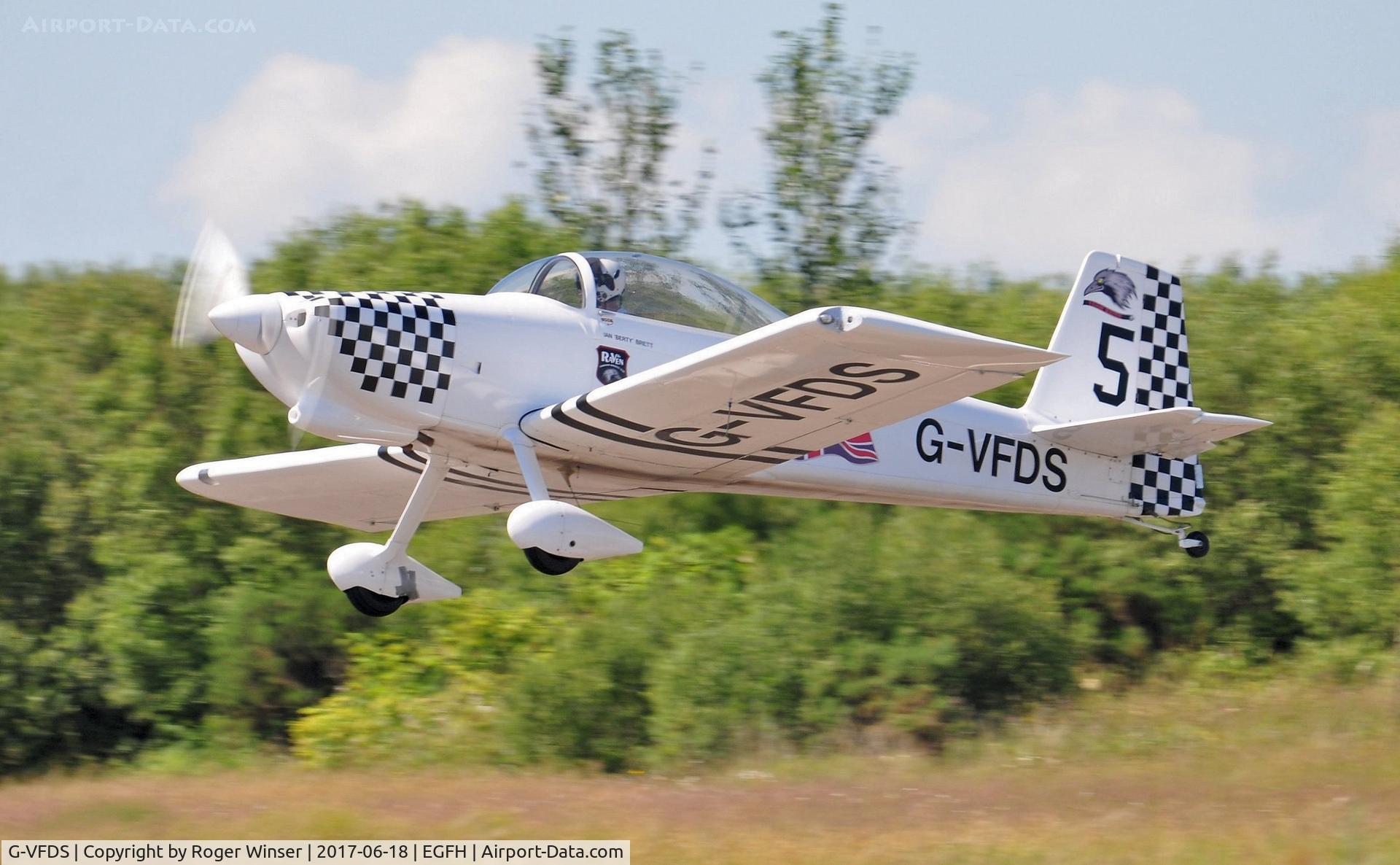 G-VFDS, 2012 Vans RV-8 C/N PFA 303-14637, Visiting RV-8 departing Runway 22 (Raven 5 in Team Raven)