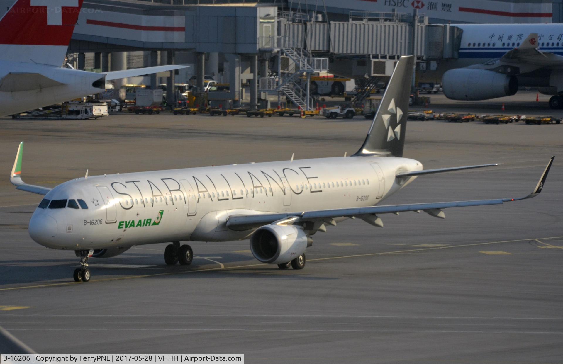B-16206, 2013 Airbus A321-211 C/N 5808, EVA A321 in Star Alliance livery