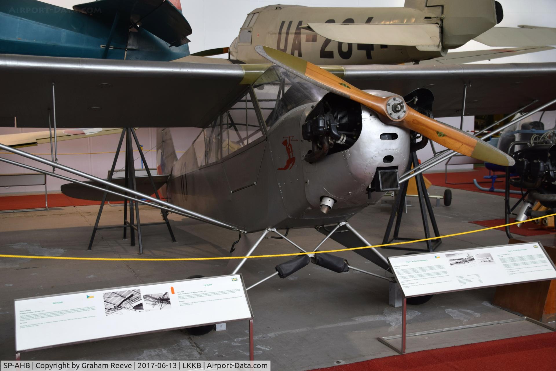 SP-AHB, Piper J3C-65 Cub Cub C/N 12406, On display at 