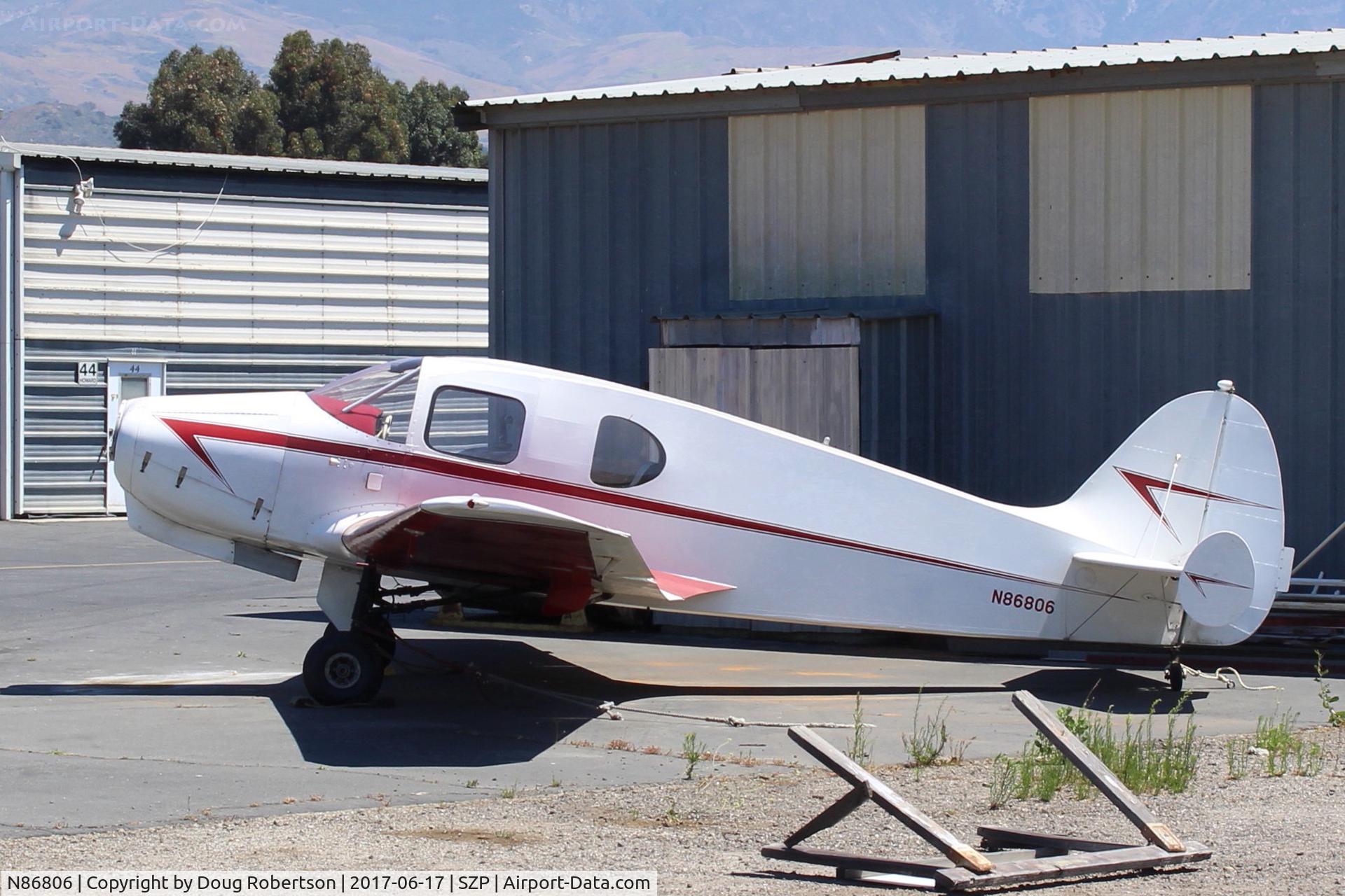 N86806, 1946 Bellanca 14-13 Cruisair Senior C/N 1167, 1946 Bellanca 14-13-2 CRUISAIR SENIOR, Lycoming O&VO-360 180 Hp upgrade, in for maintenance-prop off