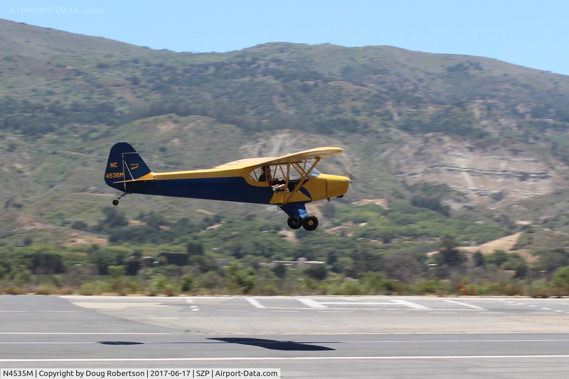 N4535M, 1947 Piper PA-11 Cub Special C/N 11-39, 1947 Piper PA-11 CUB SPECIAL, Continental A&C65 65 Hp, takeoff climb Rwy 22