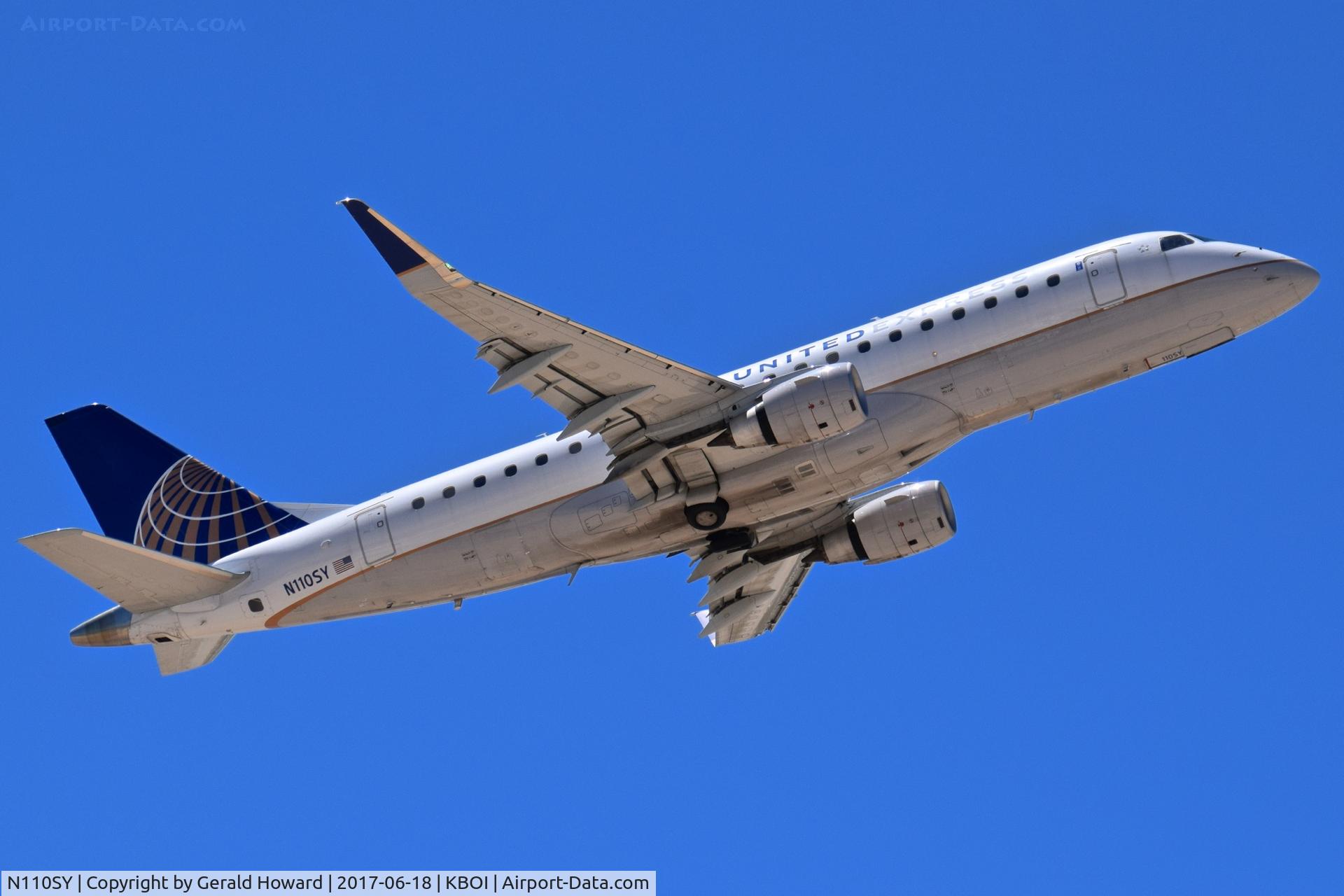 N110SY, 2014 Embraer 175LR (ERJ-170-200LR) C/N 17000405, Climb out from RWY 28R.