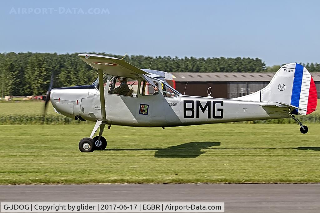 G-JDOG, 1957 Cessna 305C (0-1E) C/N 24541, Take off