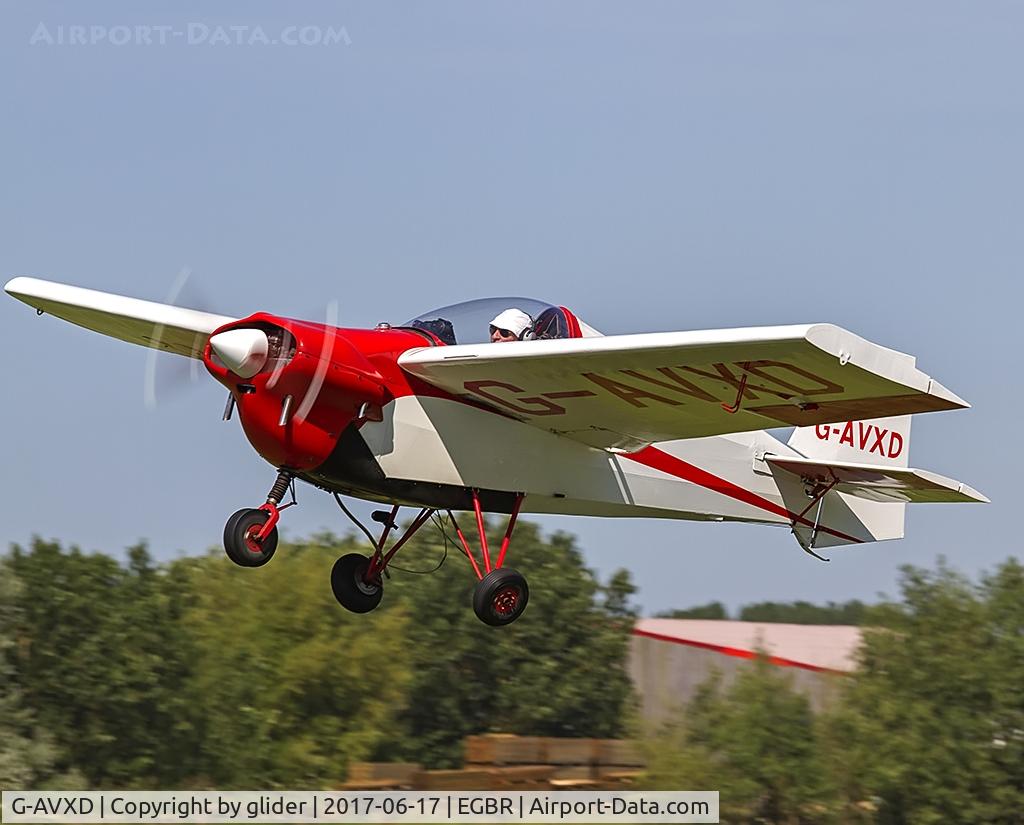 G-AVXD, 1967 Slingsby T.66 Nipper 3 C/N S109, Heading off back to Linley Hill
